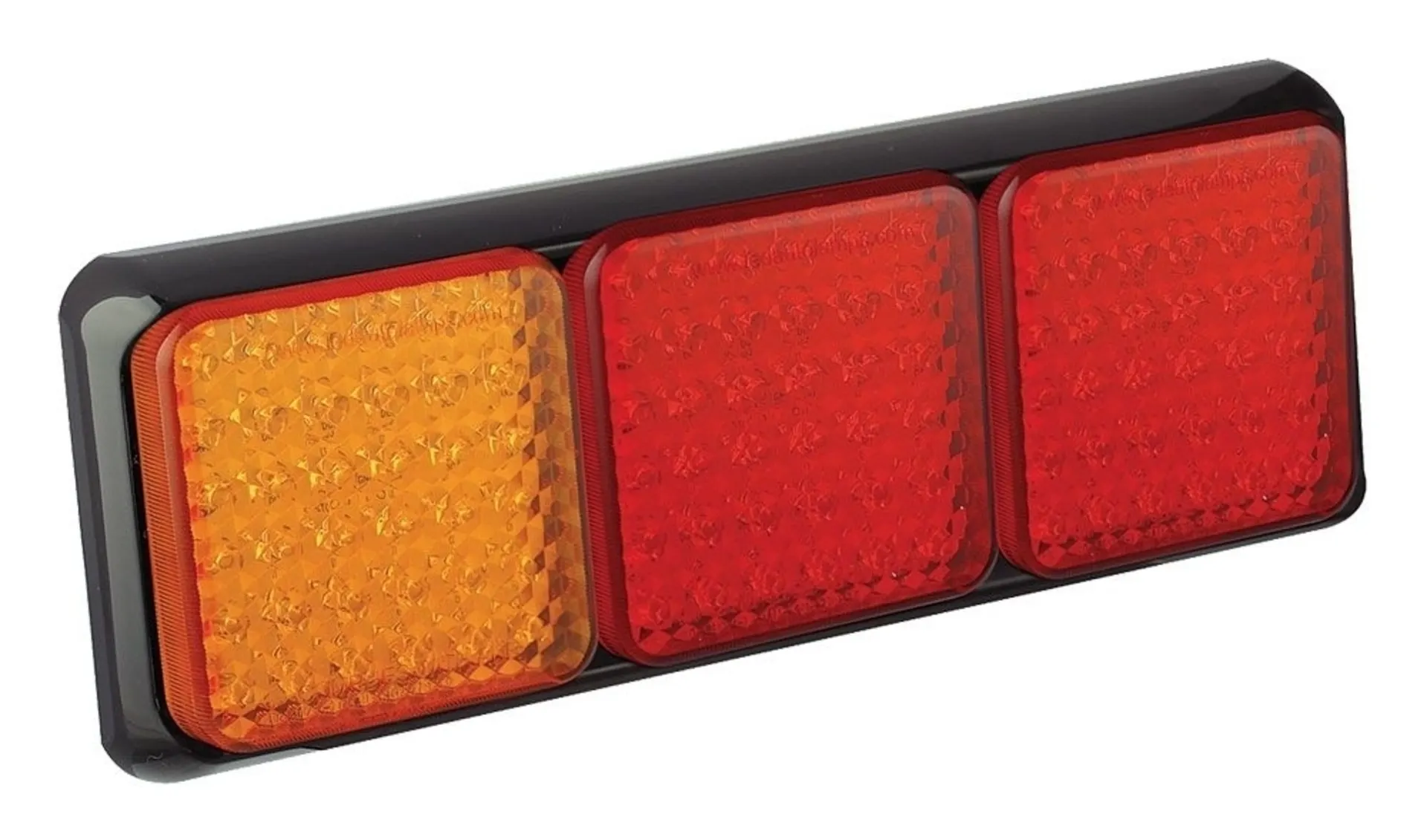LED-Schlussleuchte 12/24 V L + R 278 x 100 x 28 mm, Einzelleuchte: 80 x 80 mm, IP67, **Elektronik hinten, ist durchsichtig vergossen und absolut Wasserdicht, Garantie 5 Jahre**