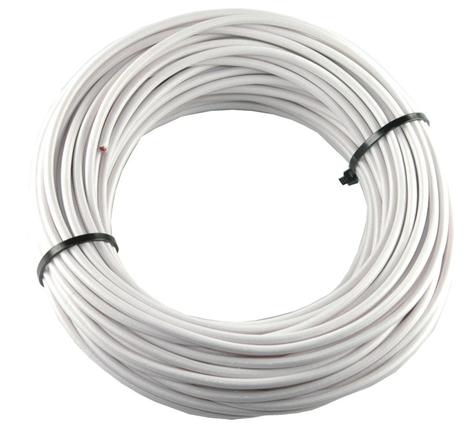 Textilumflochtene Kabel 2.5mm2 weiss