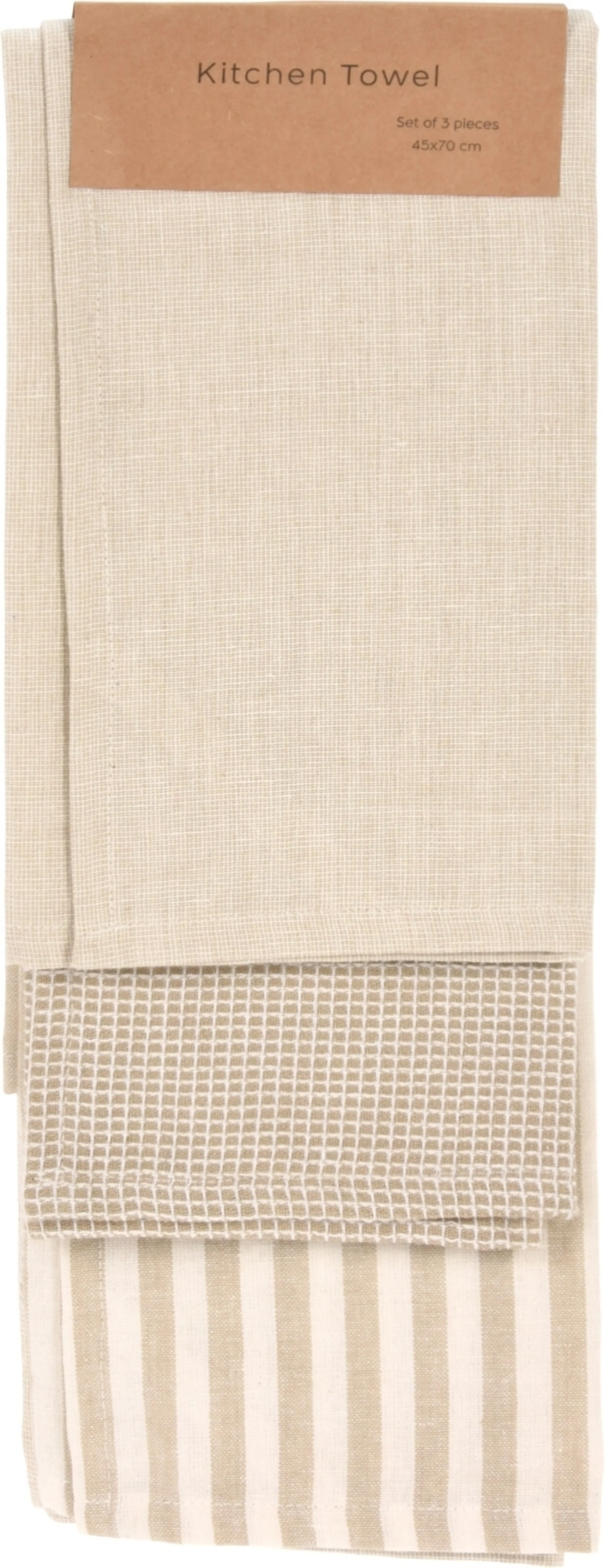 Küchentuch Set 45x70 cm - 3er-Pack - 4 Farben - Streifen- und Waffelmuster