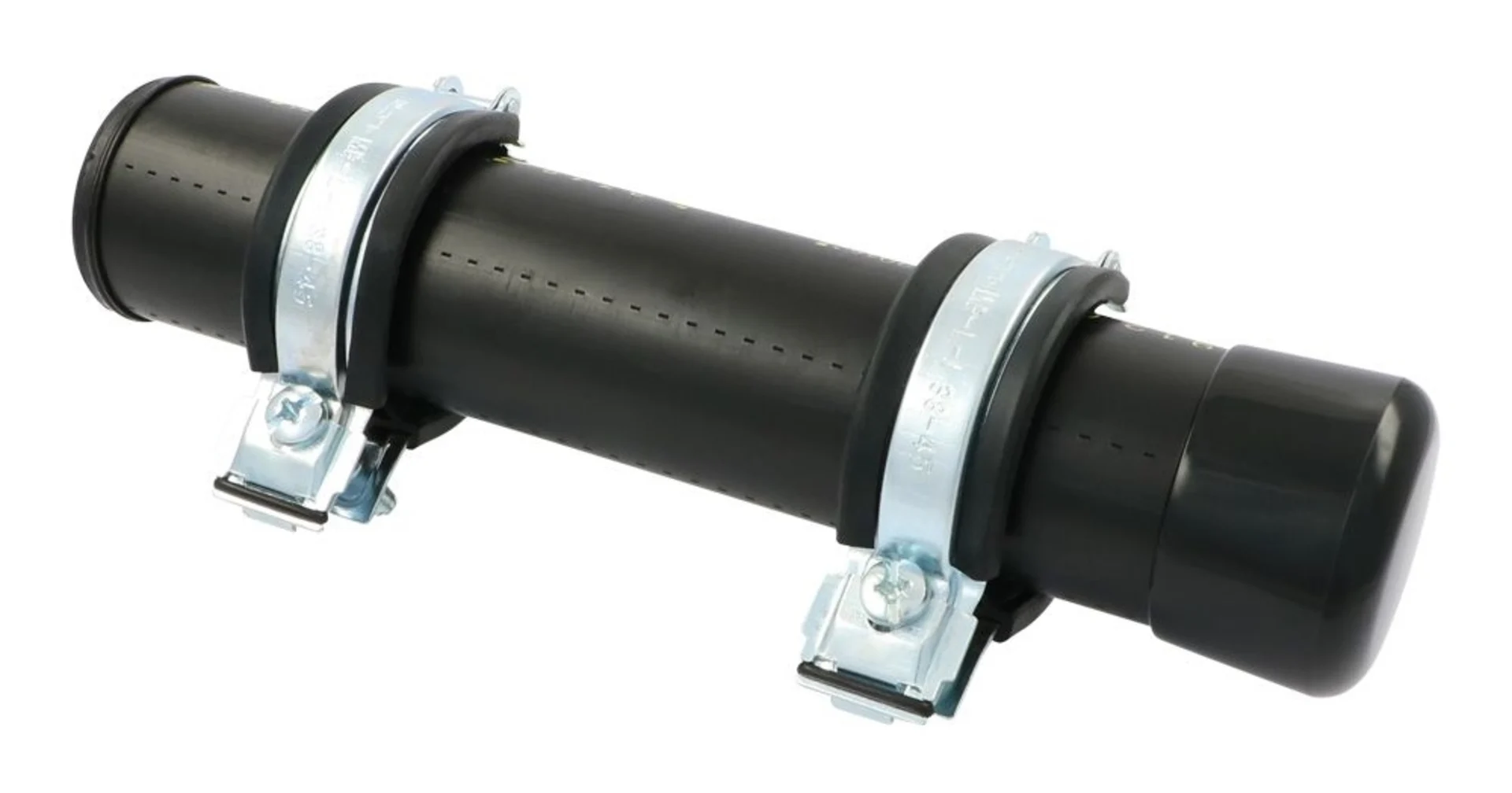 Rohrschelle mit Gummi MP-L-I 38-45 M8/M10 zu Doku Box DBox 40x210mm