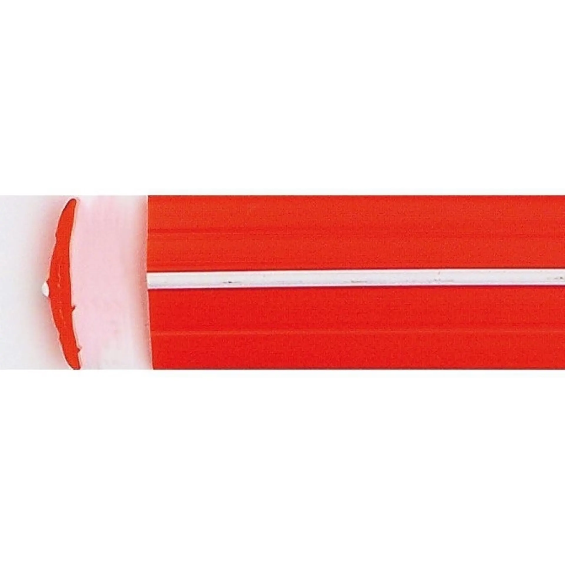 Leistenfüller uni 12 mm rot-weiss für Tabbert