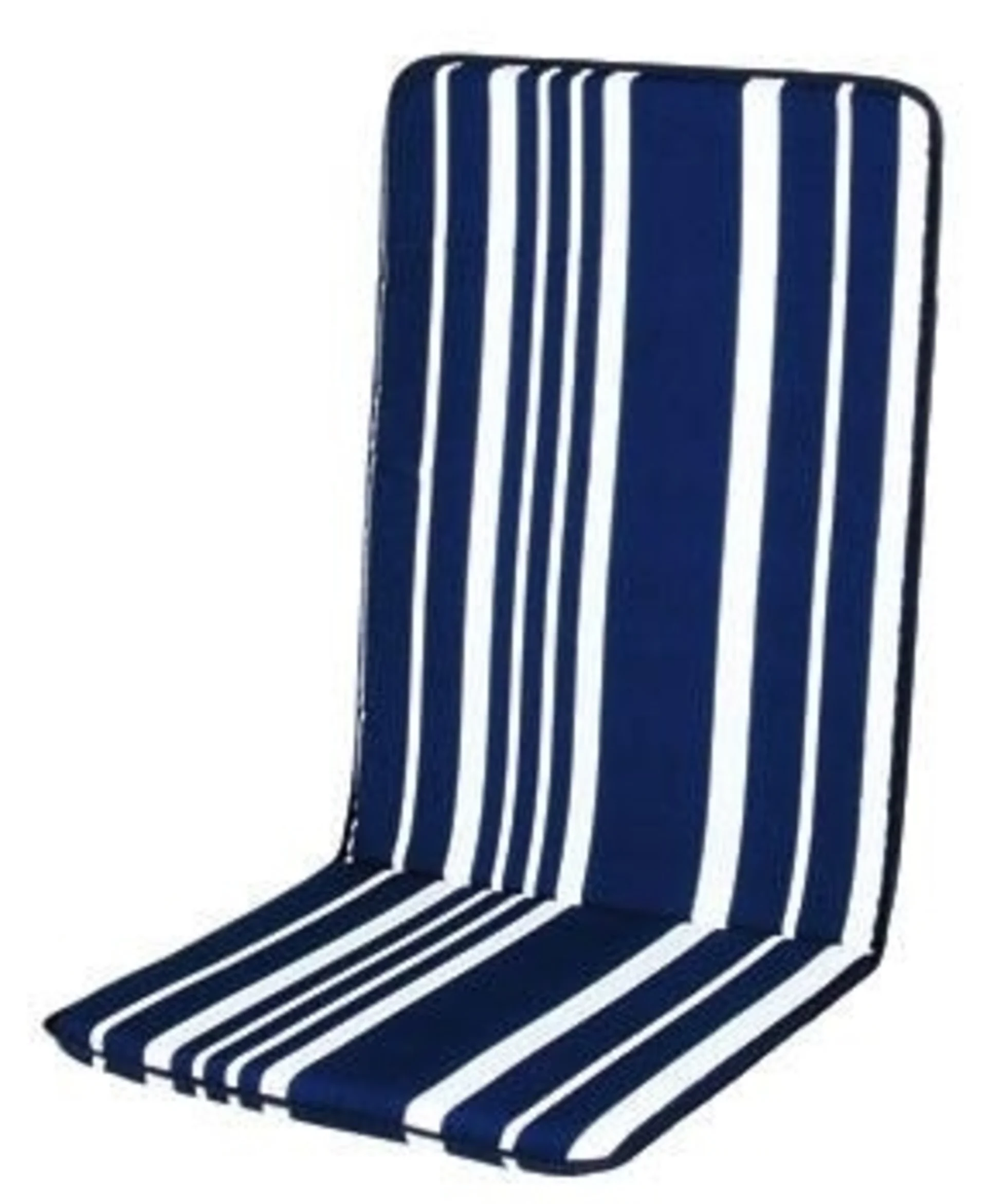 Nizza Stuhlauflage hoch, blau-weiss