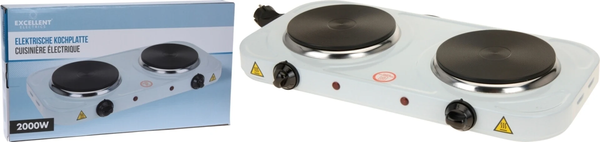 Doppel-Kochplatte 1000 Watt - 230 V
