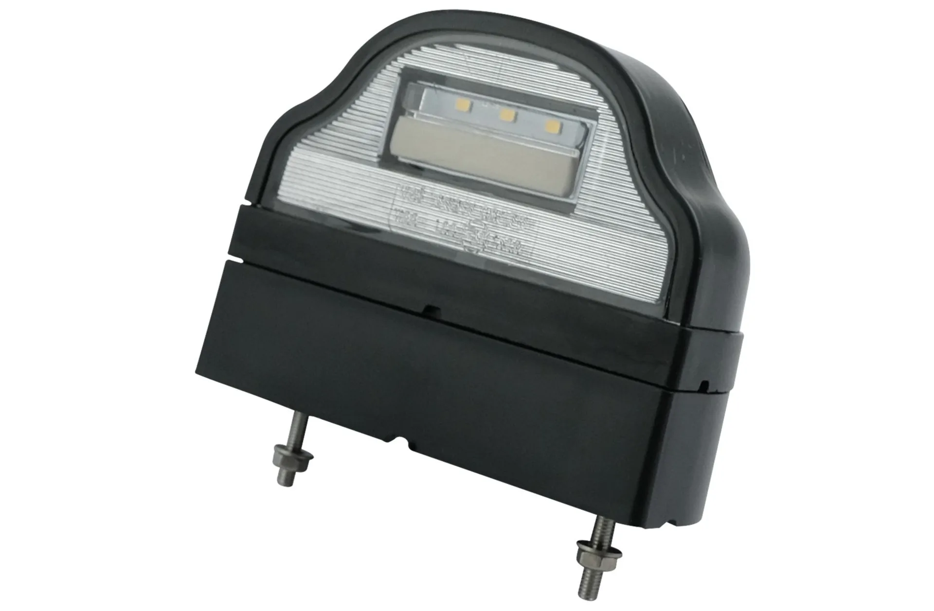 WAS - LED-Kennzeichenleuchte 12/24 V 101 x 58.5/83.5 mm, IP68, 3 LED’s inkl. Sockel (Erhöhung)