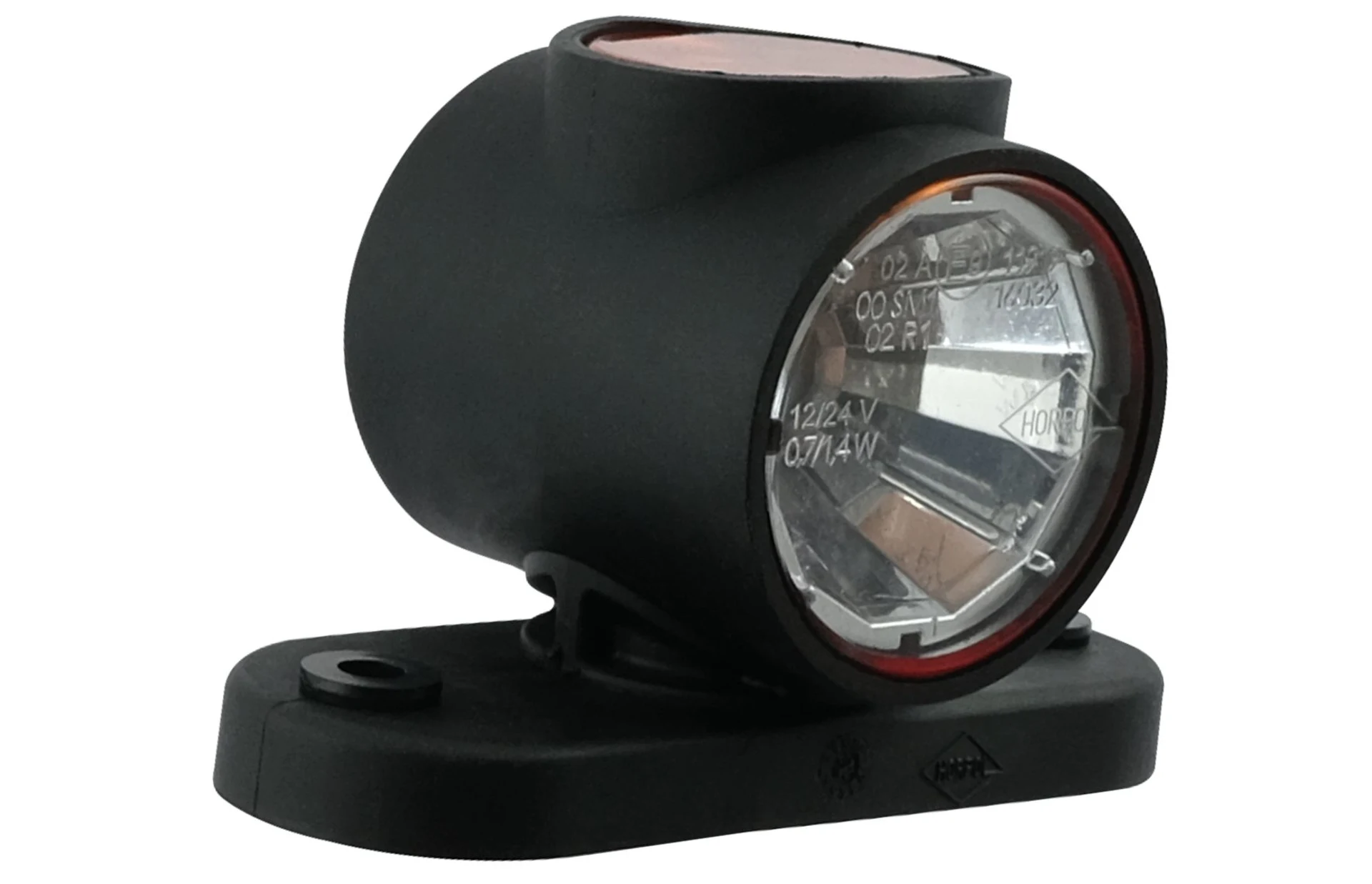 Horpol - LED-Umrissleuchte rt/ws/or 12/24 V ø 55 x 100 mm, rot/weiss/orange