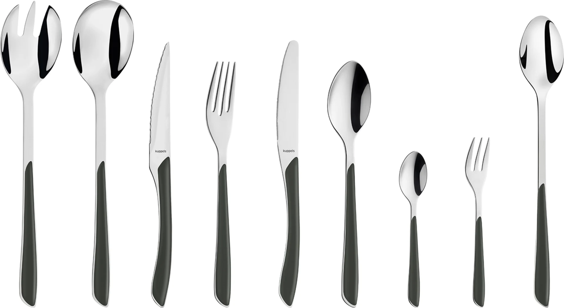 Kuppels Prisma set de couverts 44 pièces anthracite