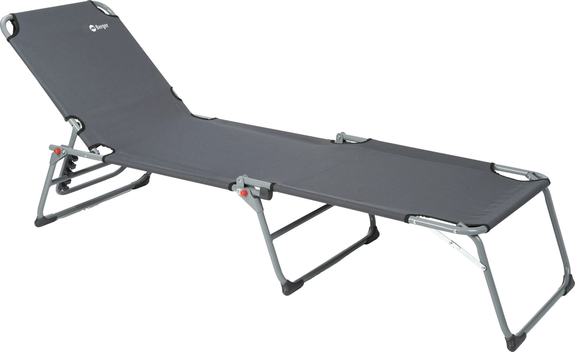 Berger chaise longue à trois pieds acier gris