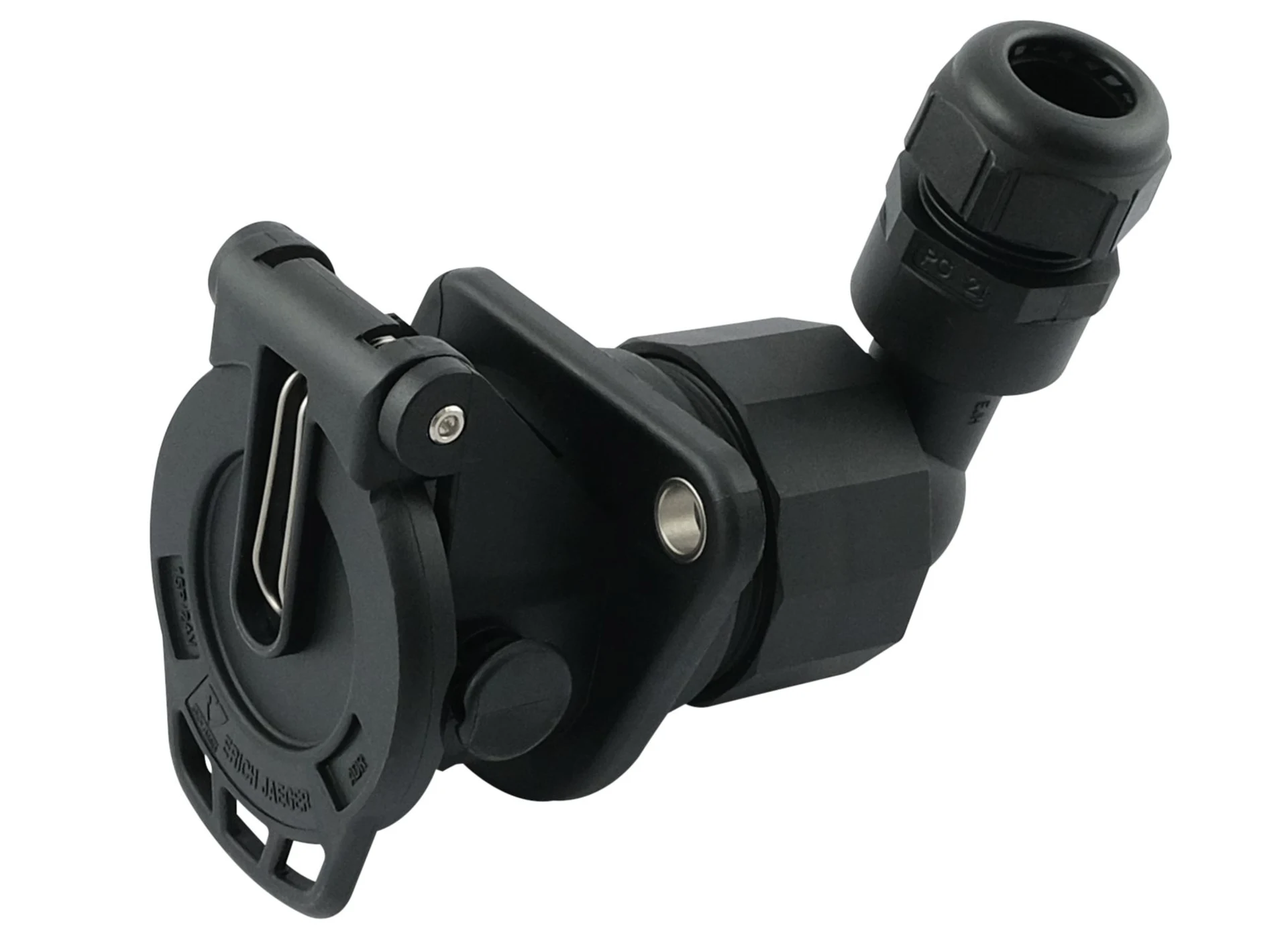 15-pol. LKW-Dose 24 V 90 Grad, ADR/GGVS Schraubkontakte, Kabel-ø: 12 - 18 mm