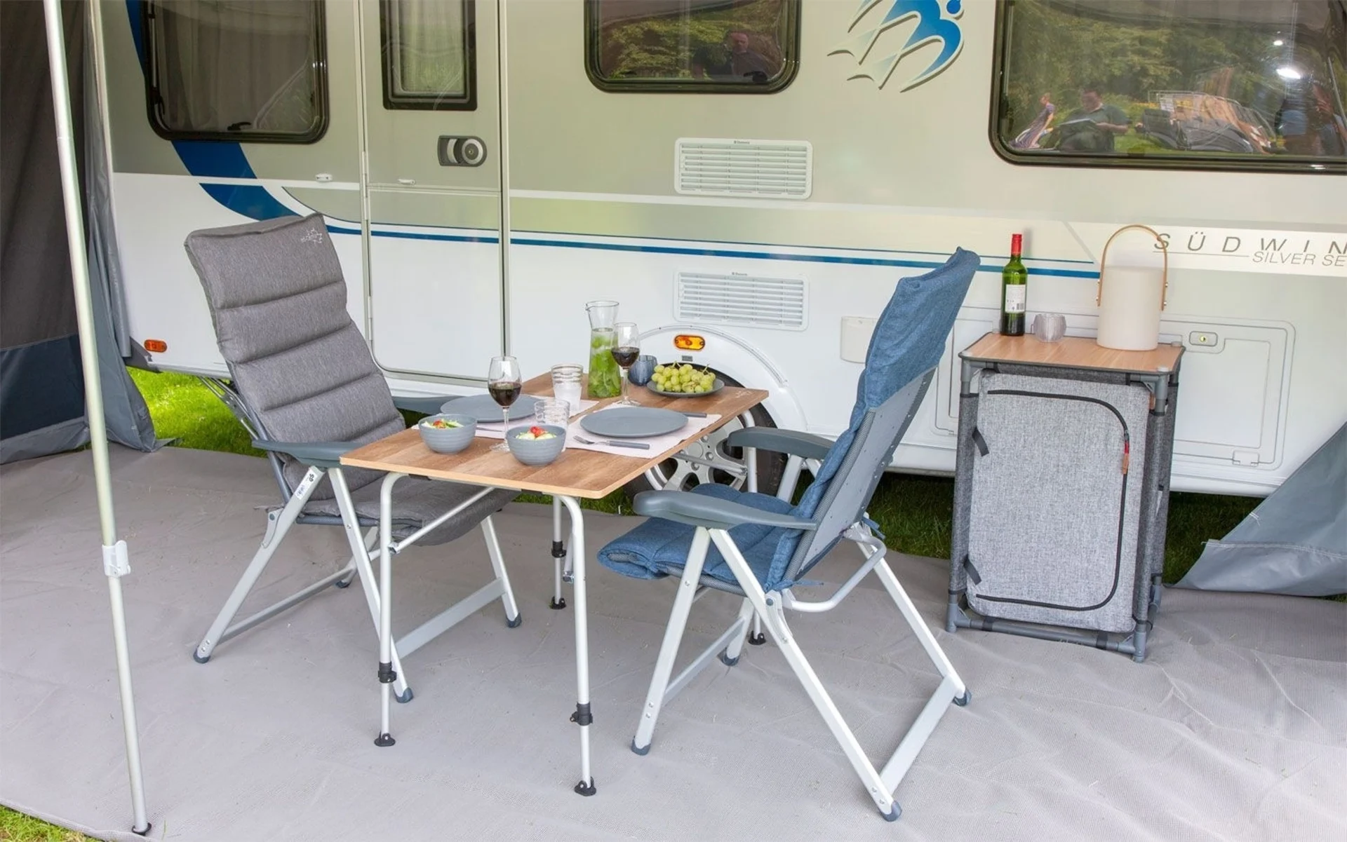 Bo-Camp Olefin Universal Stuhlkissen / Sitzauflage Grau
