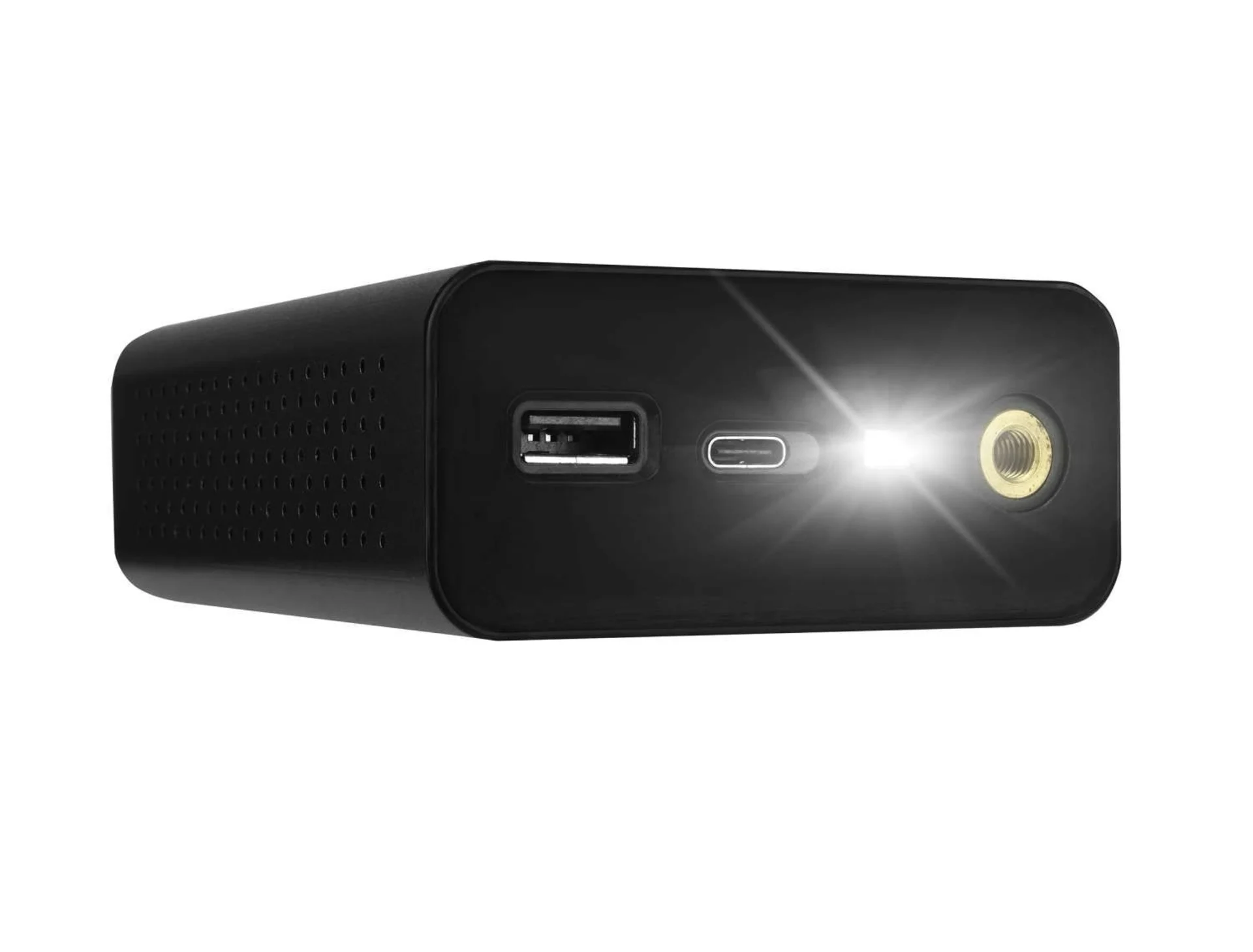 Eufab batteriebetriebener Mini Kompressor mit integrierter Powerbank 800 mAh