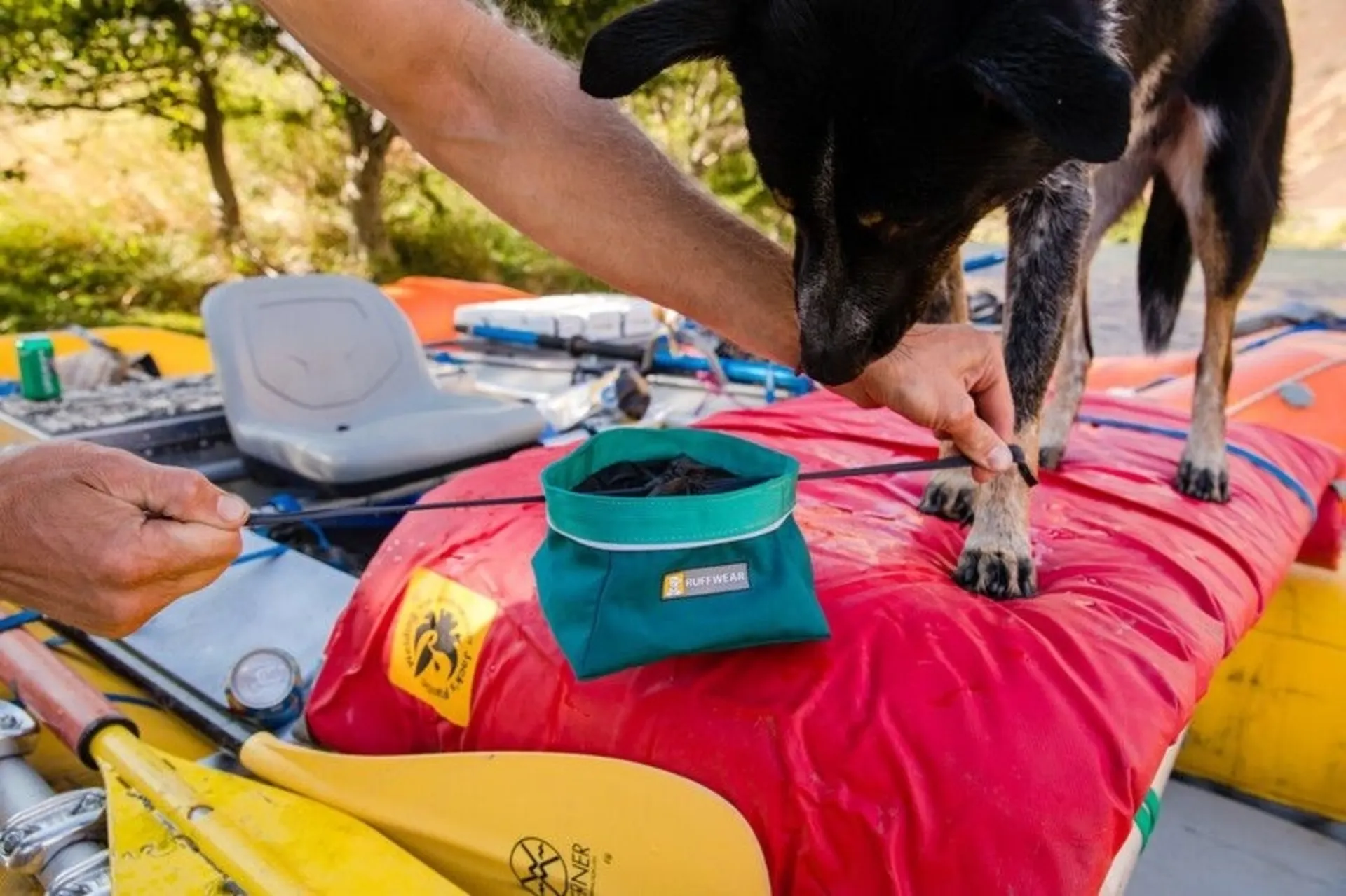 Ruffwear Quencher Cinch Top Hundenapf für unterwegs L tumalo teal