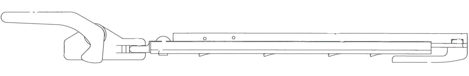 Exposant de fenêtre Polyplastic avec clic clac automatique 23 cm à droite