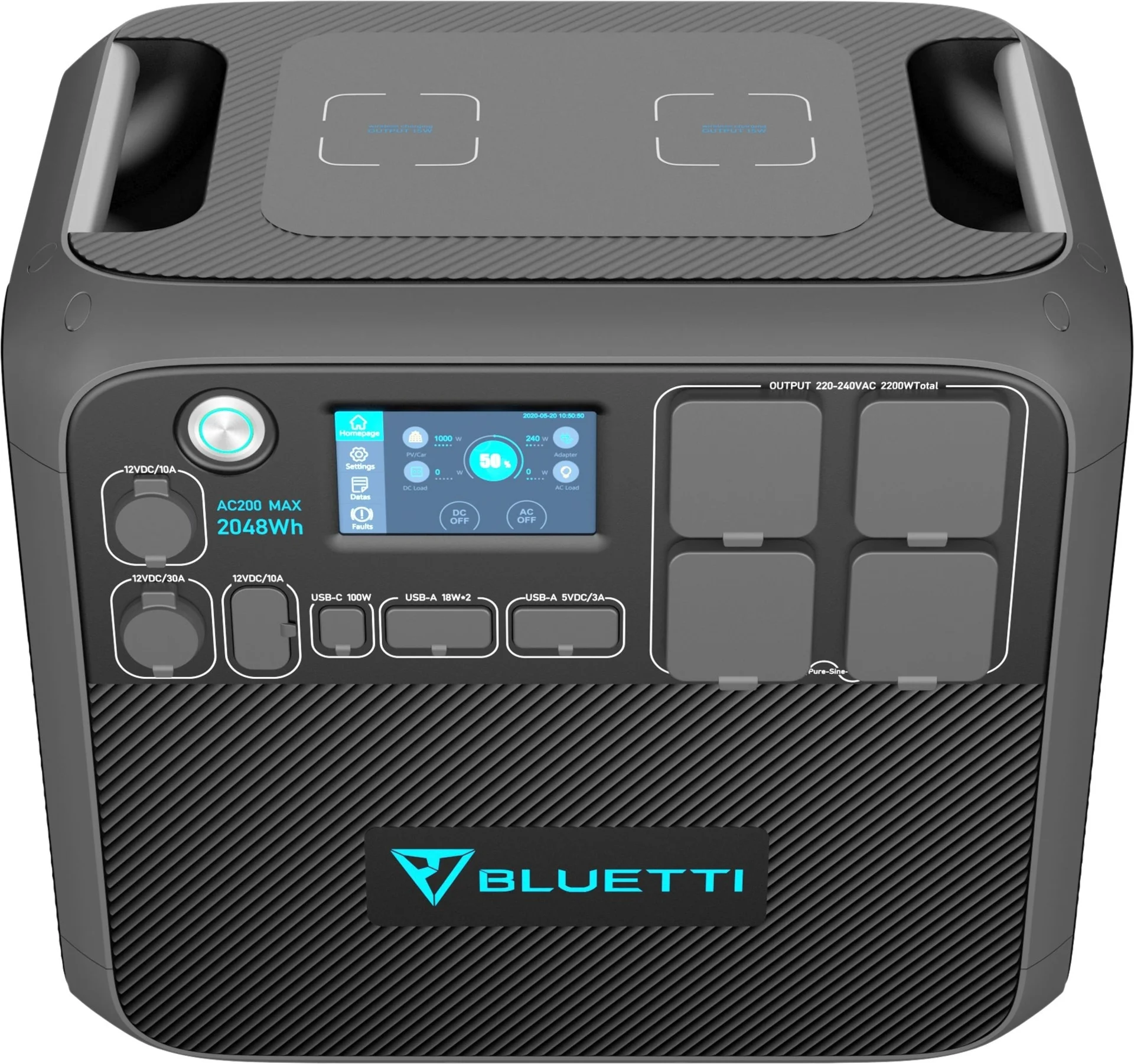 Station d'alimentation portable Bluetti AC200MAX - Gris - UE