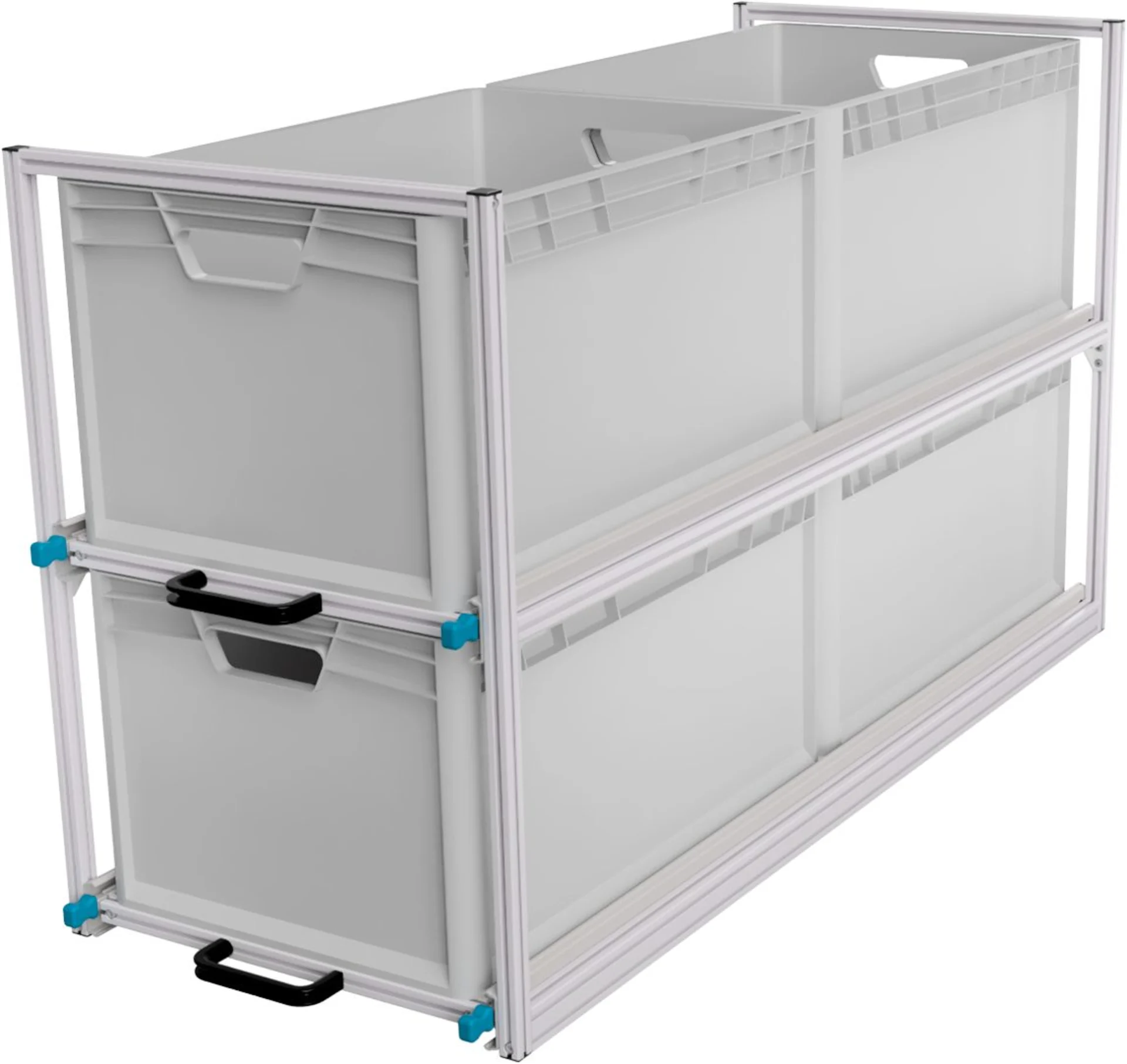 SYS-RACK Kastenwagen Heckauszug Regal-System 124 x 49 x 70,5 cm