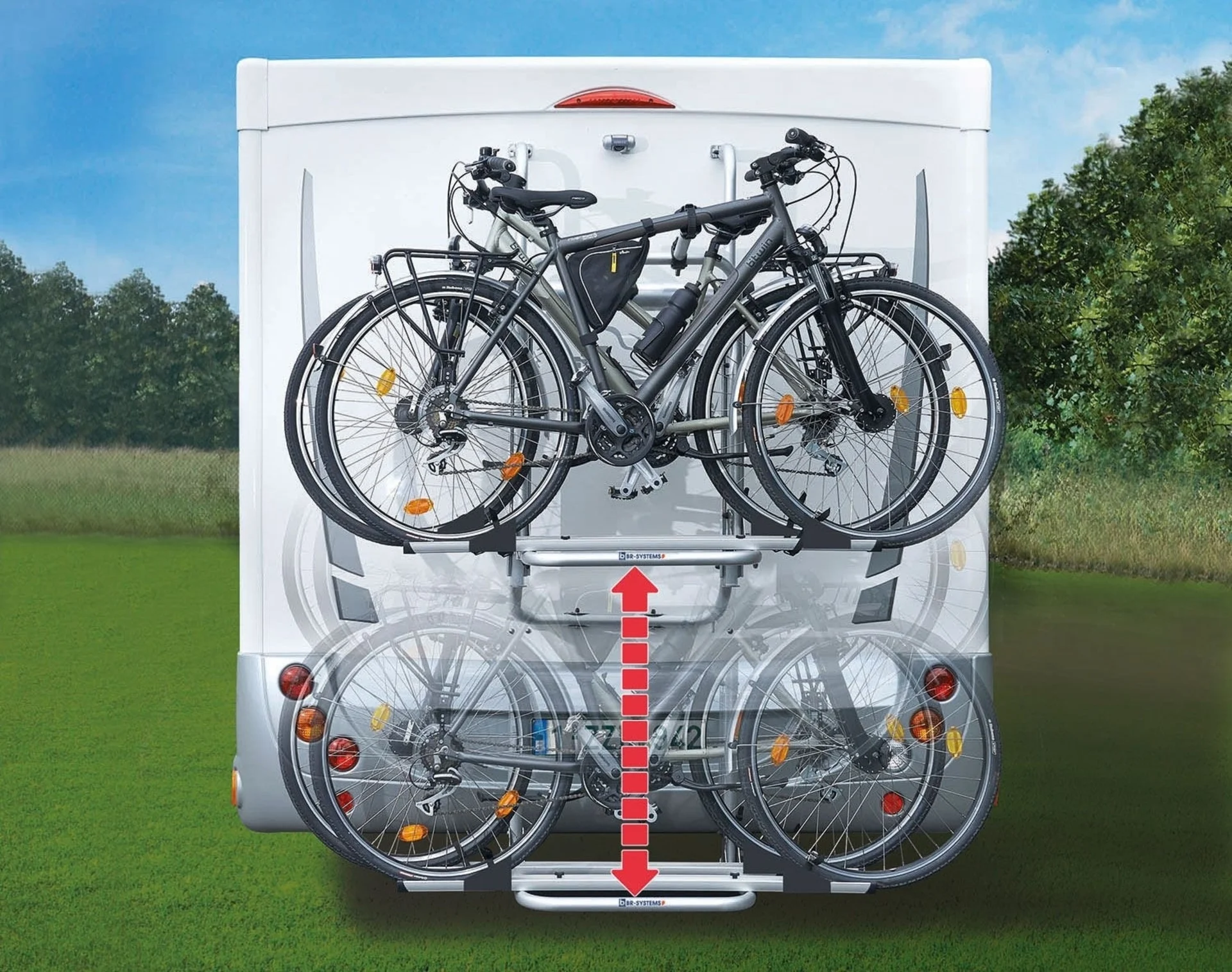 BR-Systems Bike Lift électrique avec porte-vélos Short
