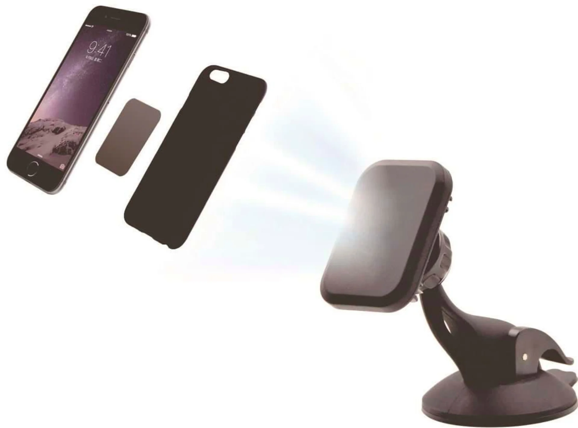 2GO Desk Mag Universal Magnethalter schwarz