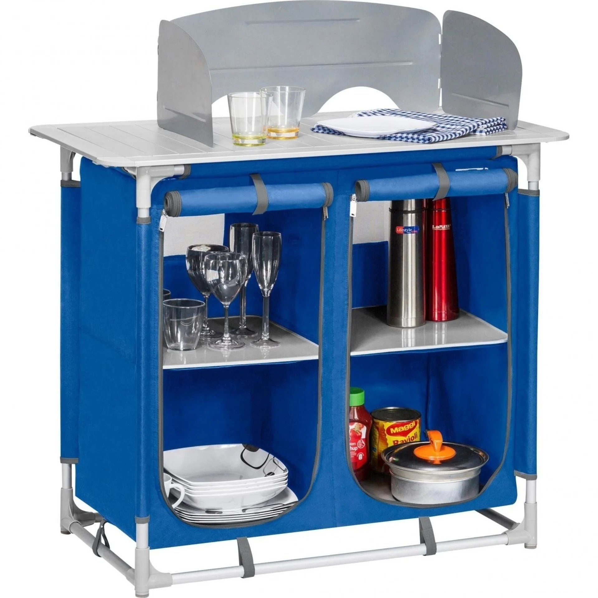 Berger Küchenbox 4 Fächer blau