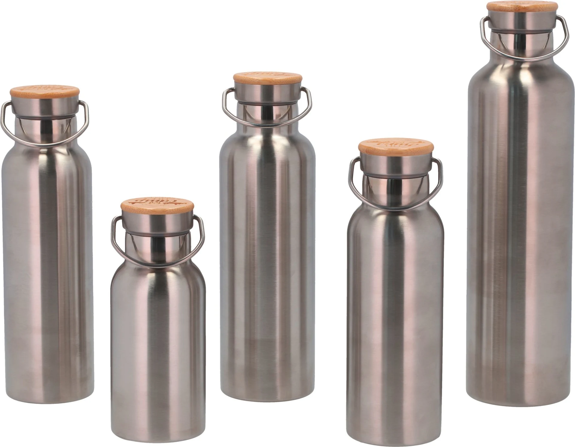 Camplife Isolierflasche mit Bambusdeckel 350 ml