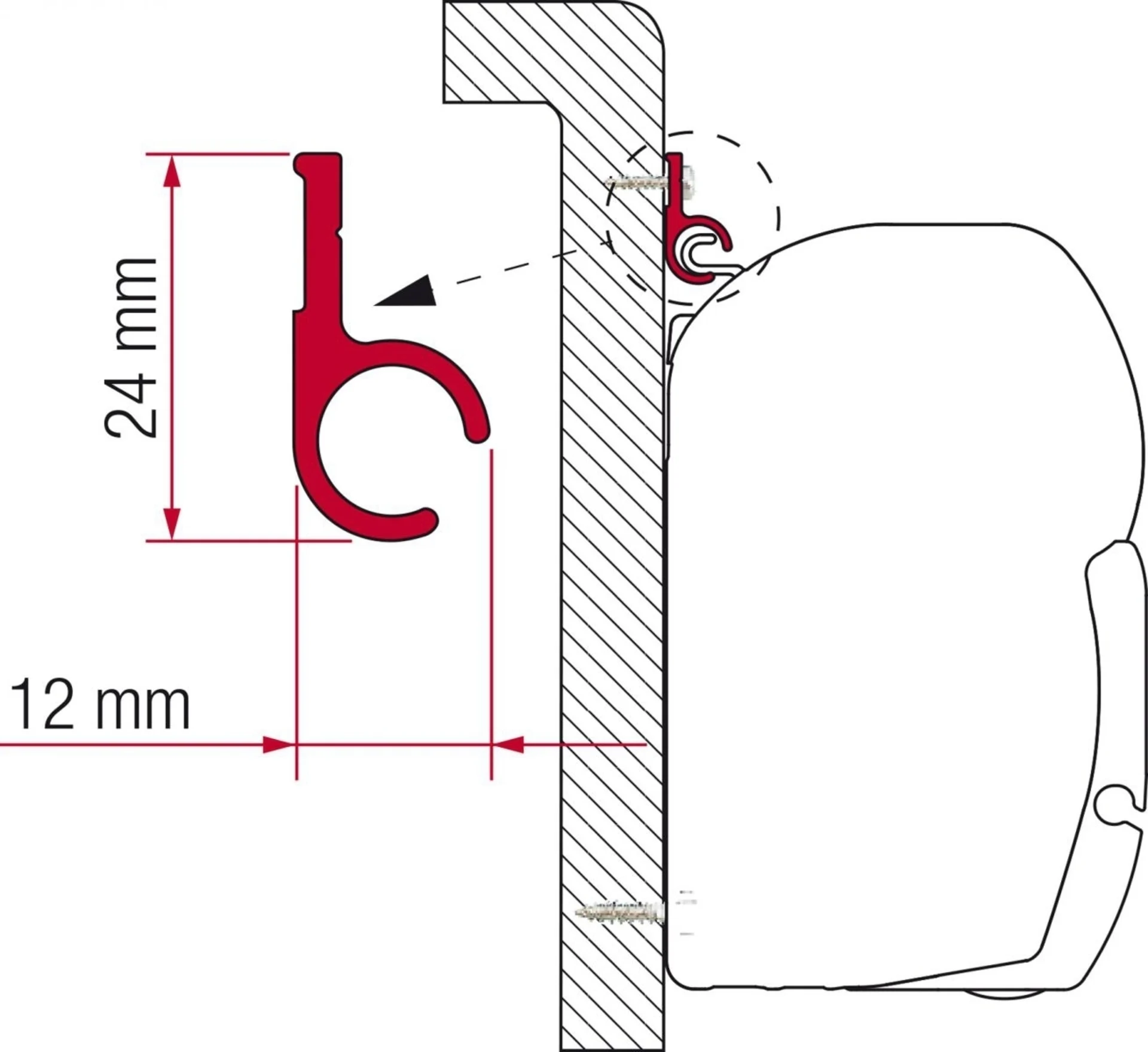 F45 Kit Rail R 300 cm
