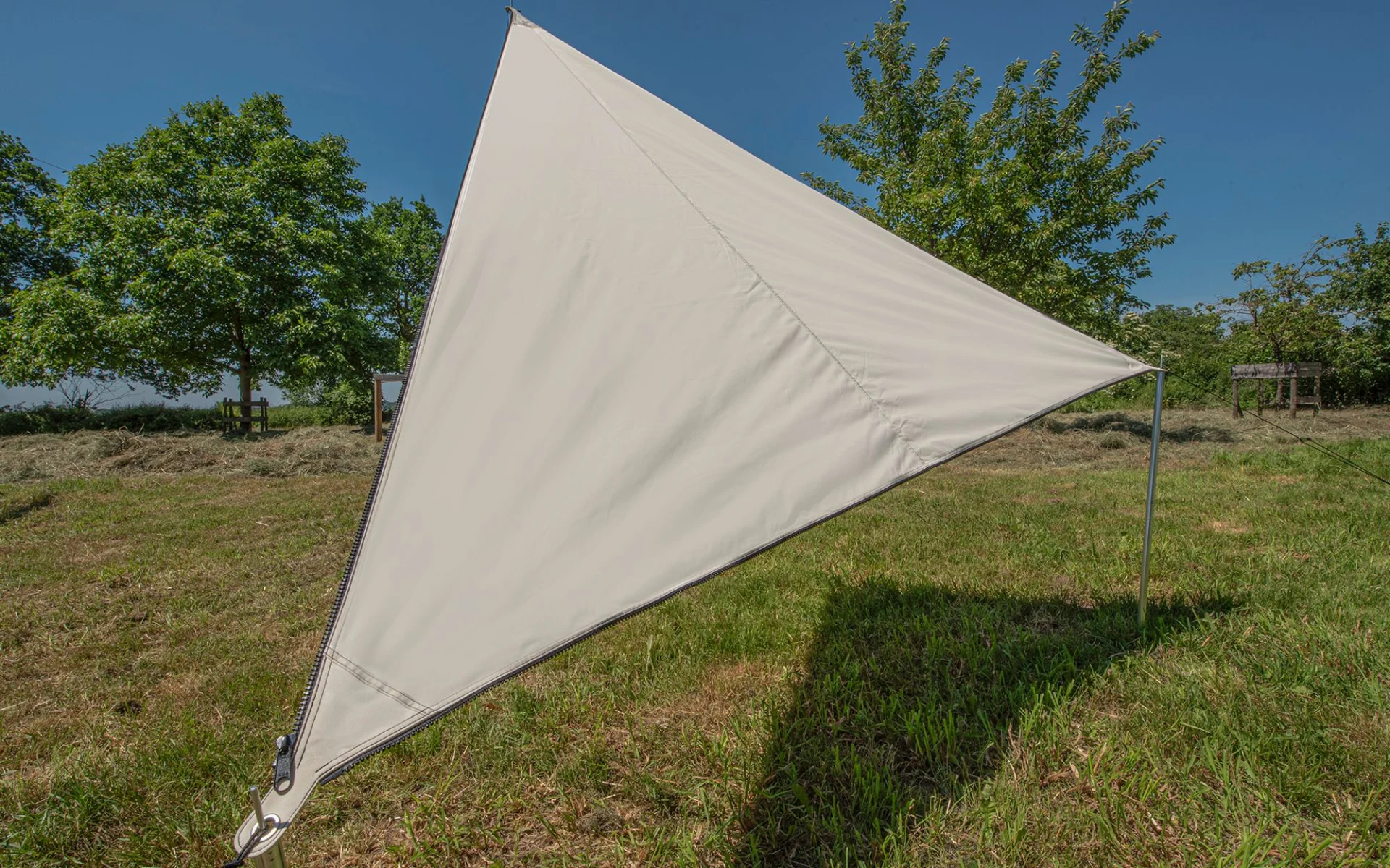 Bent Sonnensegel TC-Zip-Canvas Single aus Baumwoll-Mischgewebe Sand