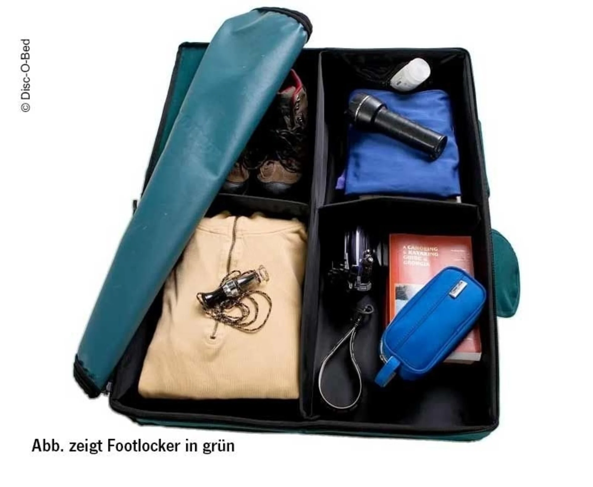 Schwarze Footlocker Aufbewahrungstasche für Disc-O-Bed Betten L und XL