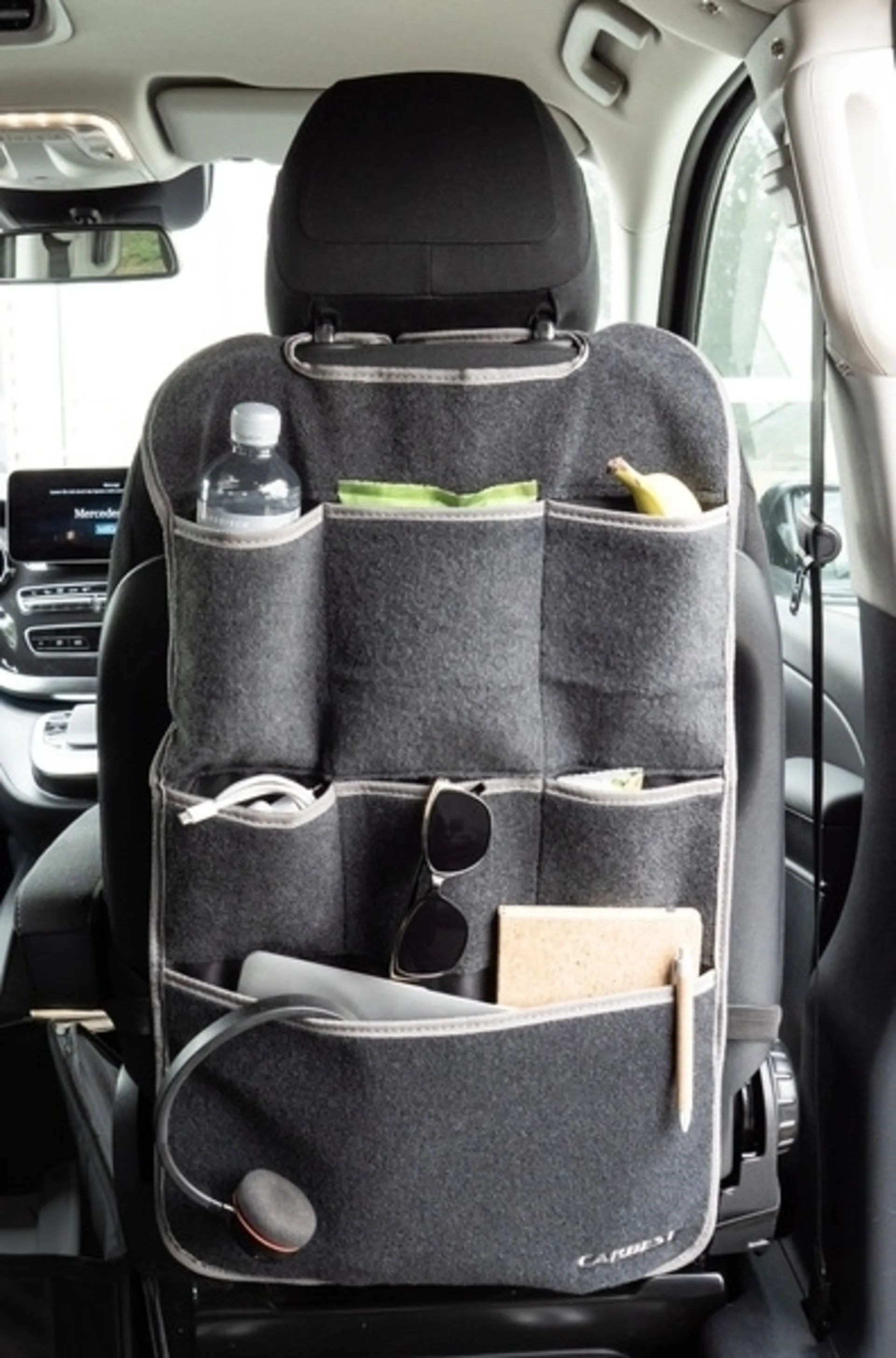 Sitz-Organizer Fahrer- und Beifahrersitz - Filz - Anthrazit