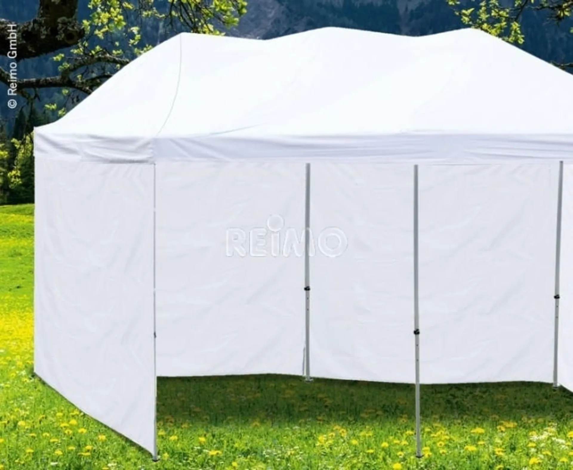 Paroi latérale pour pavillon, 3m,fermé, blanc, 1 pc