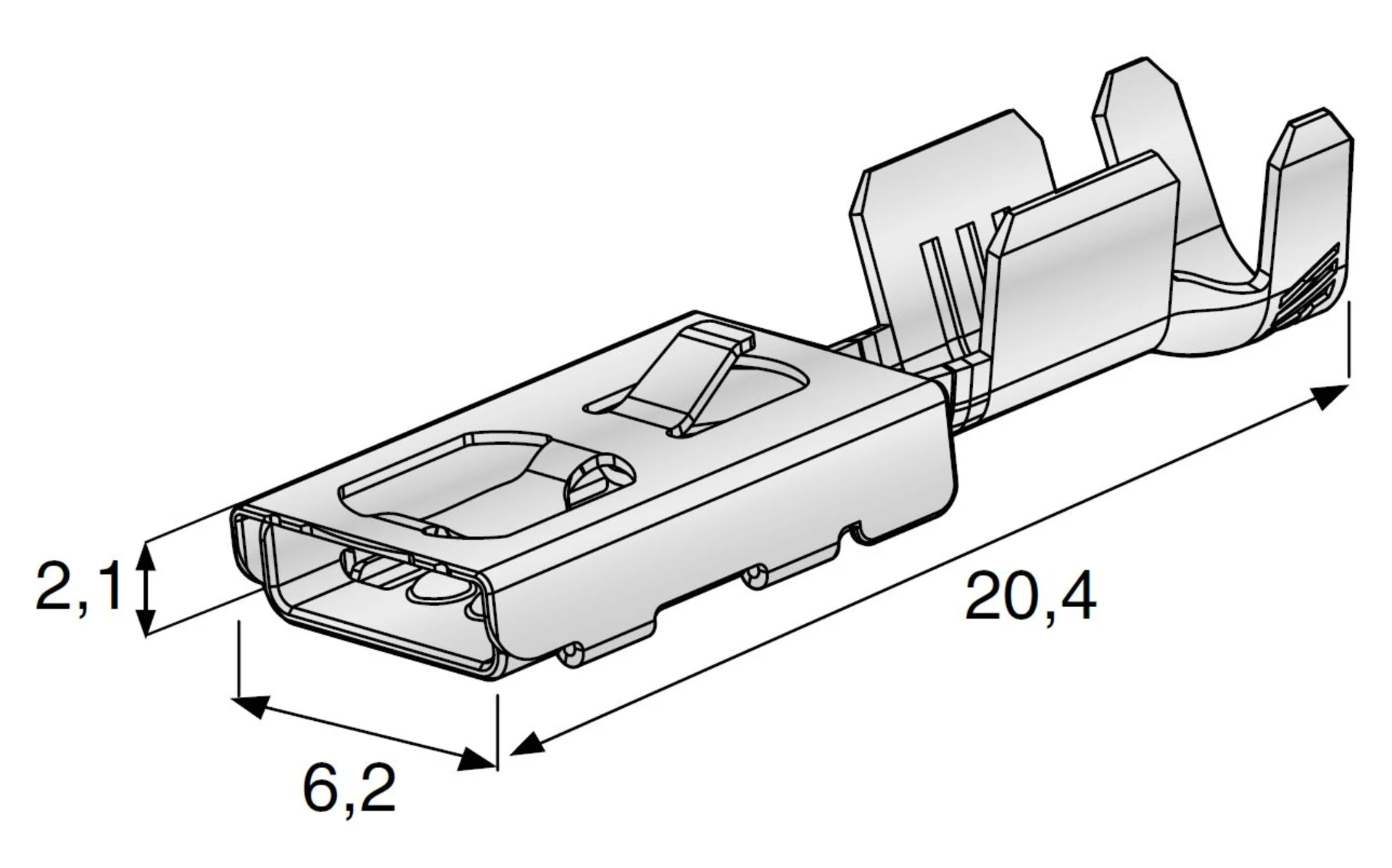 Flachsteckhülsen F480E, 1.5-2.5mm2 passt zu MTA Modul 0301695