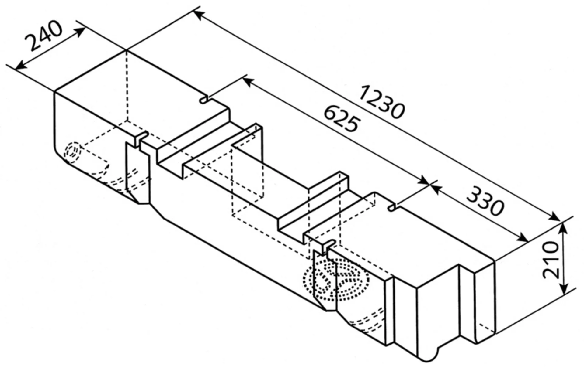 Wassertank für Volkswagen T4 1990-2003 - 53 l - EV 1104