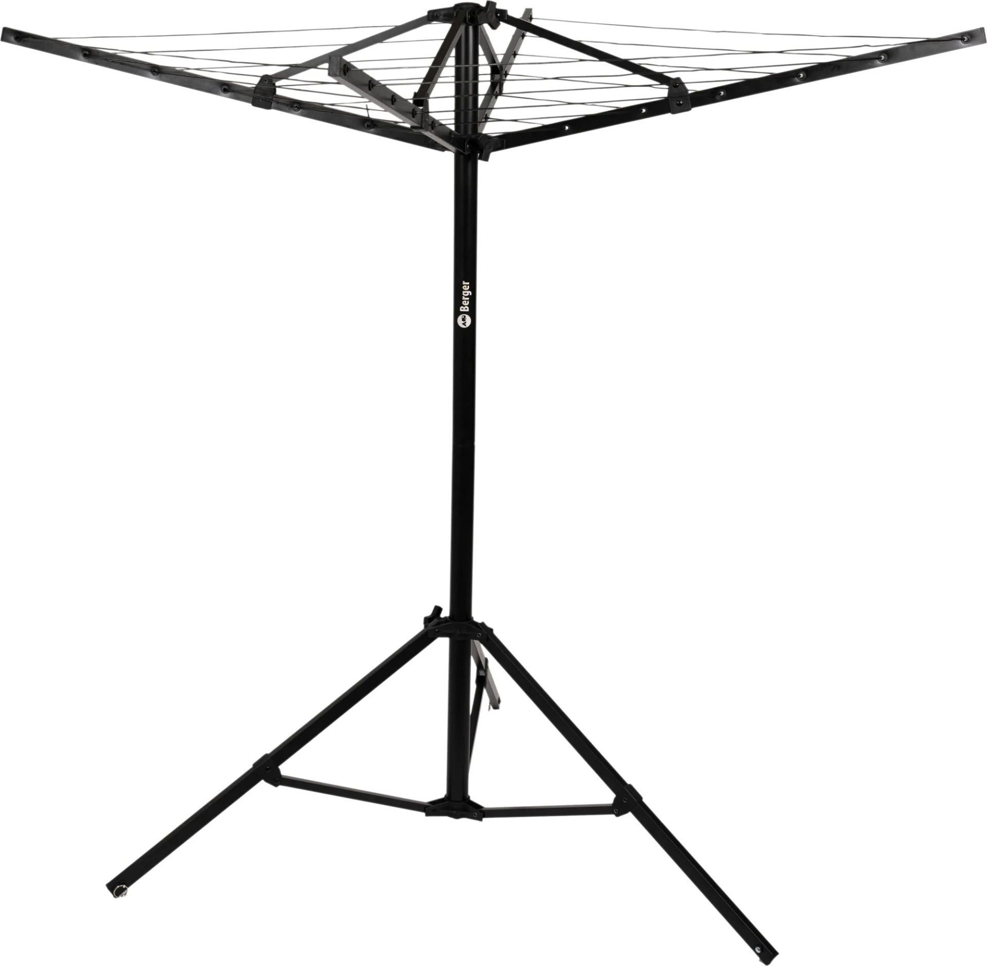 Berger Wäschespinne & Sat-Stativ inkl. Packsack schwarz