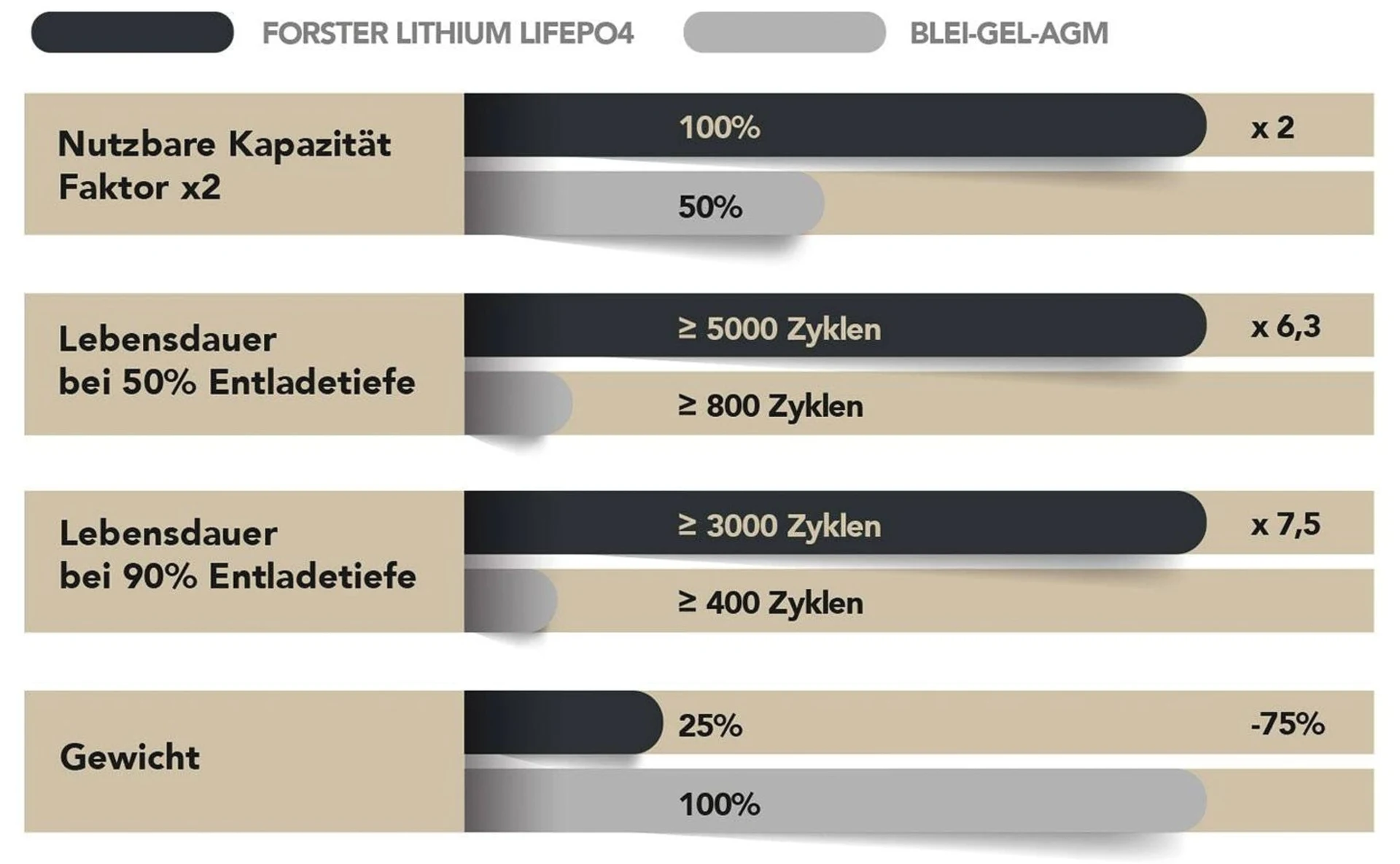 Forster LiFePO4 Lithium-Batterie 12 V 280 Ah High Power