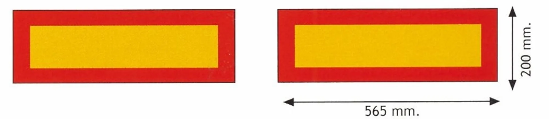 2 Folien für Anhänger selbstkl./reflekt. 565 x 200 mm, homologiert ECE 70.01