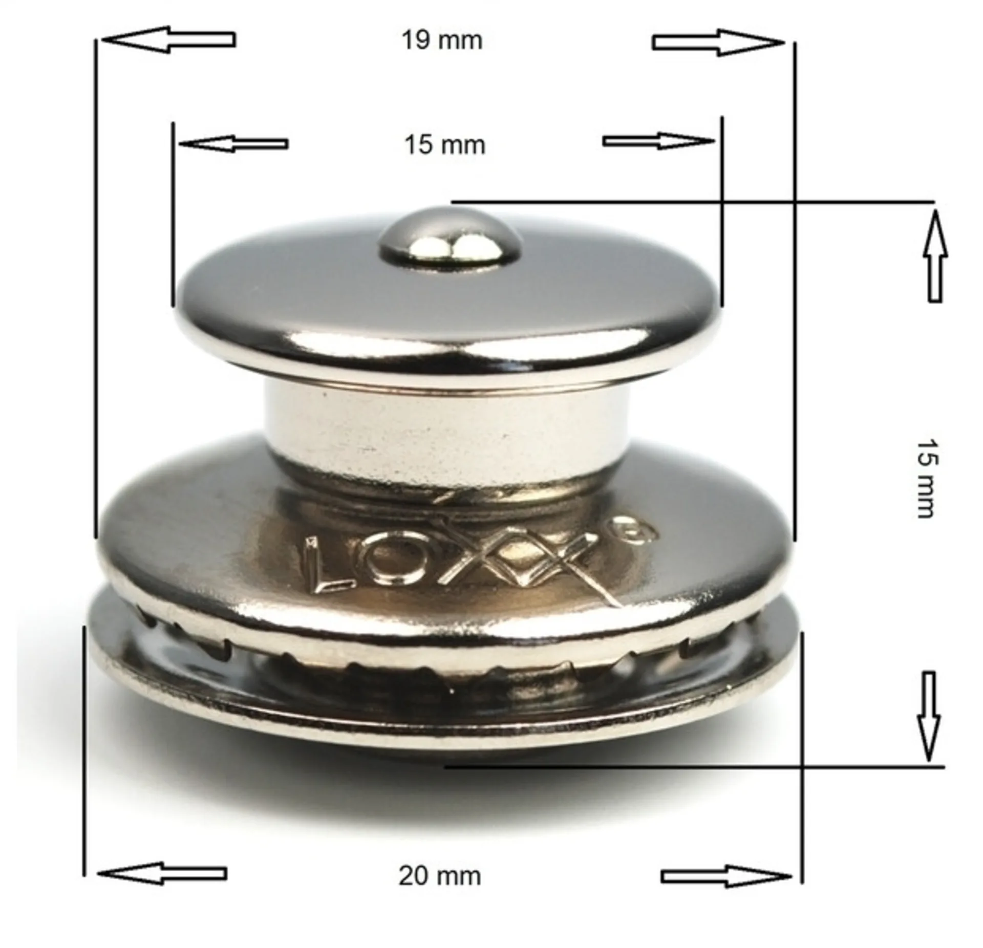 Boutons-pression noirs avec gros bouton de tirage Boutons-pression noirs avec gros bouton de tirage