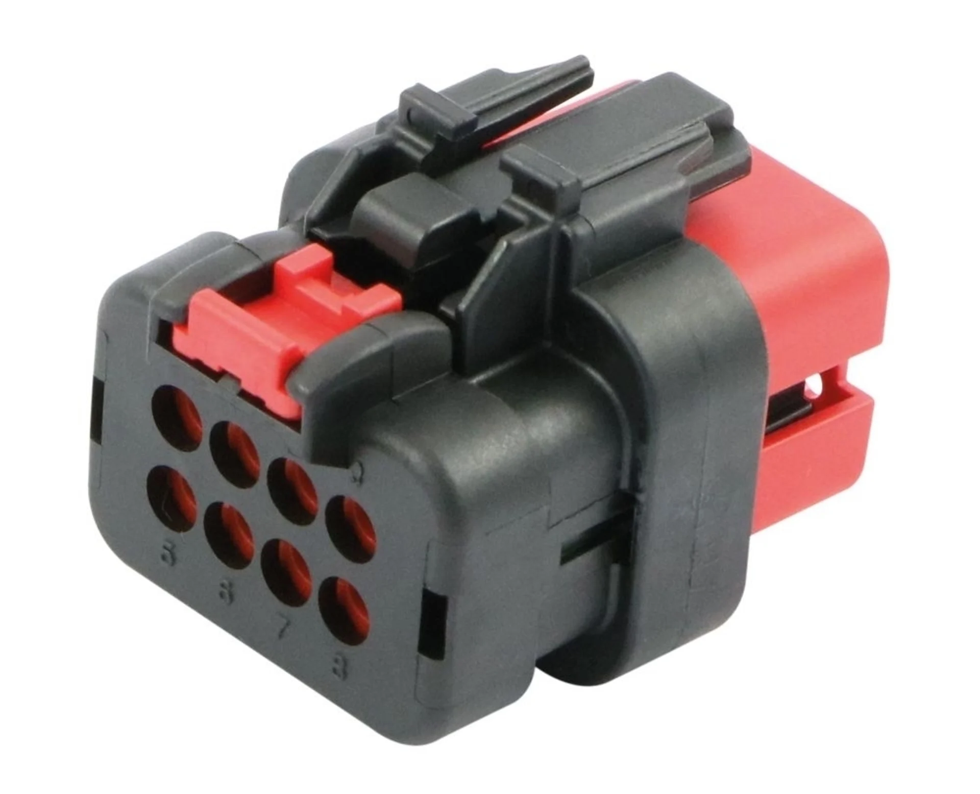 AMPSeal 16 - Boîtier de prise 8 broches, Key A, rouge, 8 broches