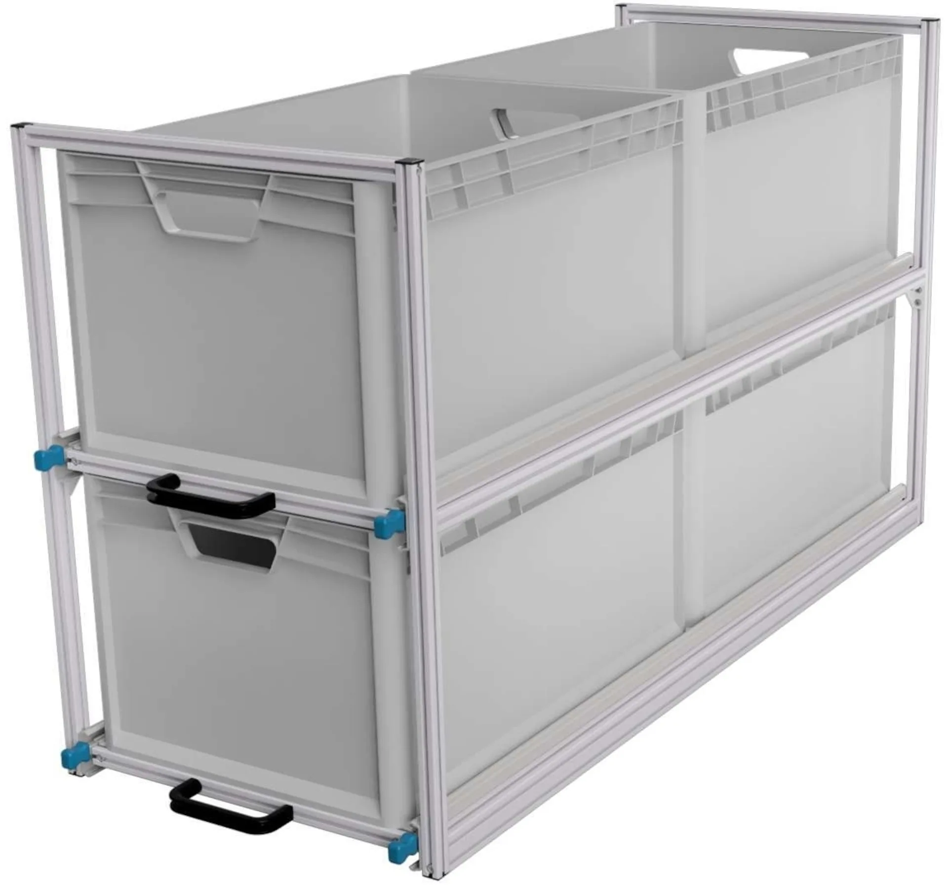 SYS-RACK Kastenwagen Heckauszug Regal-System 124 x 49 x 70,5 cm
