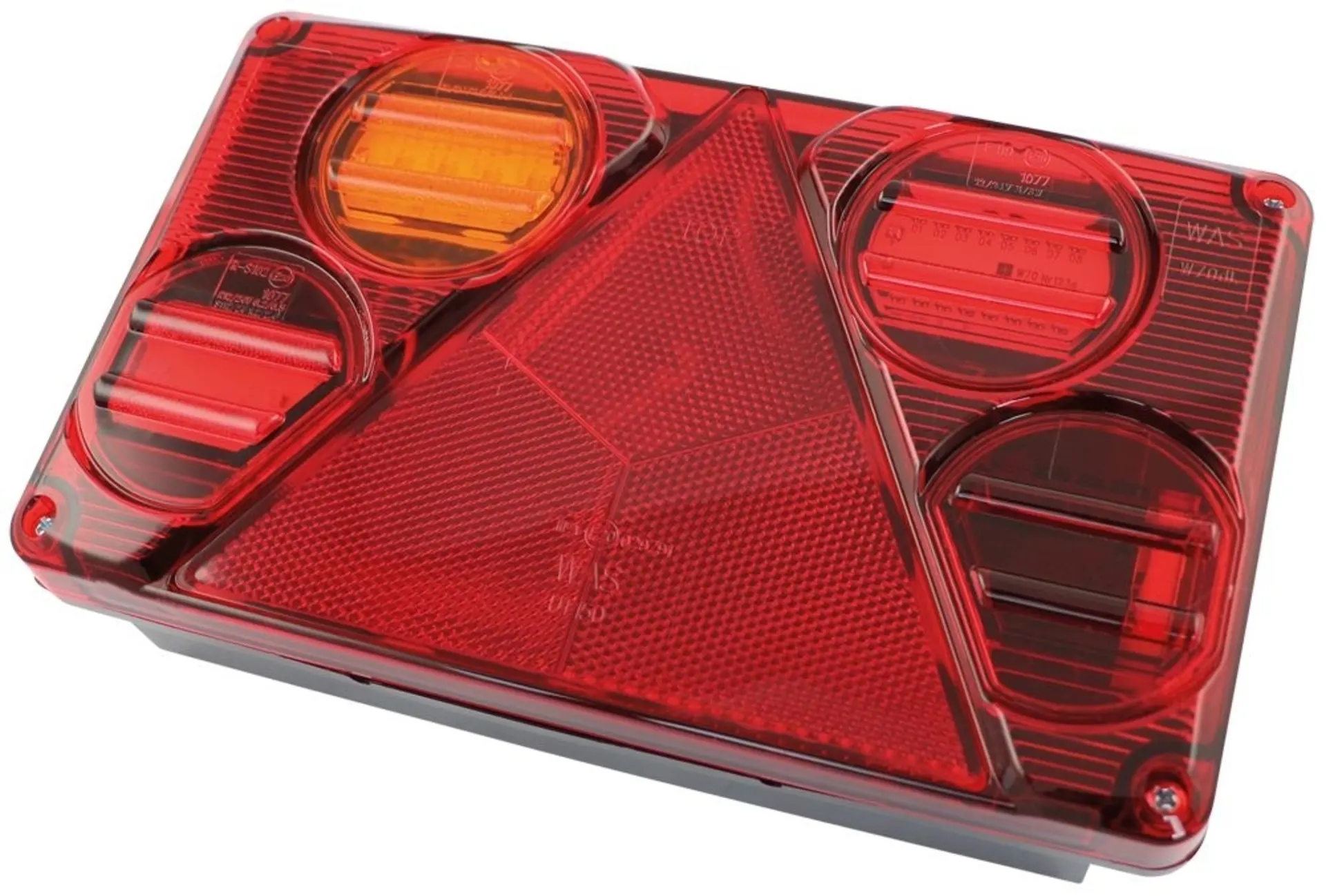 WAS - LED-Schlussleuchte 12/24 V links 232 x 142 x 60 mm, mit NSL, KZL seitlich, ZS