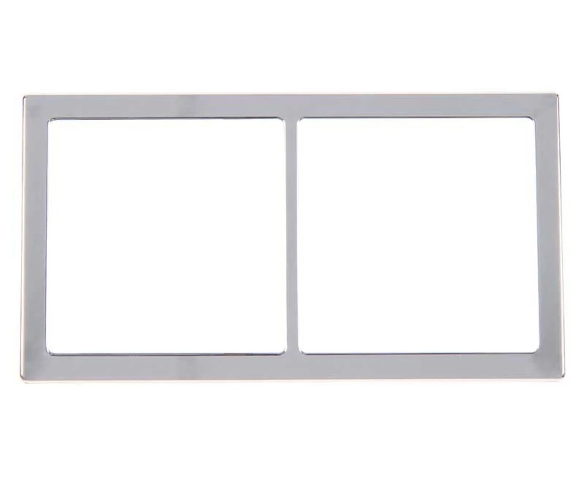 Abdeckrahmen 2-fach 62x115mm, silber chrom und Chrom-Hochglanz