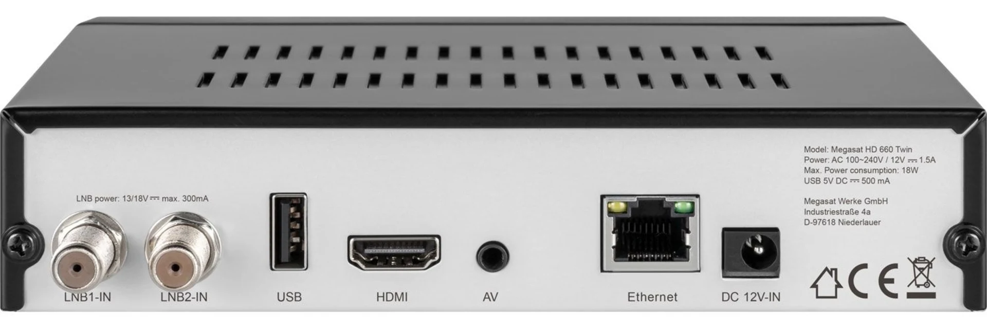 Megasat HD 660 Twin DVB-S2 Satelliten Receiver