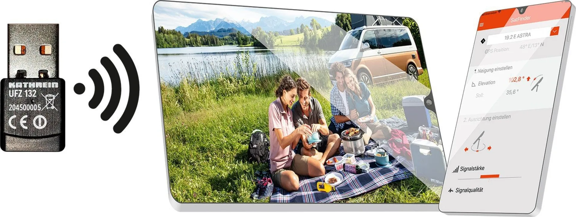 Kathrein UFZ132 WLan-USB-Adapter für Sat-Anlagen CAP und CTS