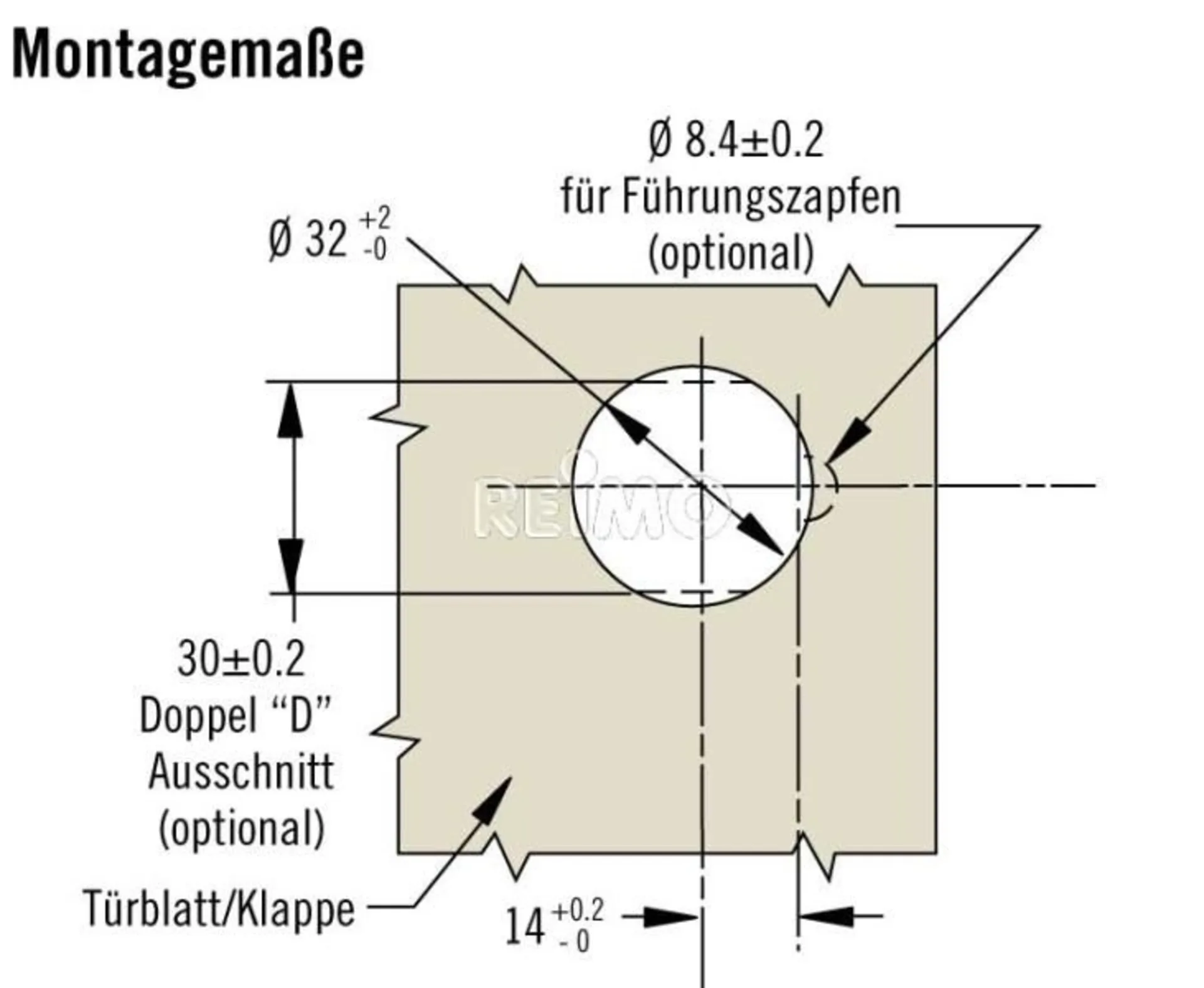 Einloch Drehpushlock in glänzendem Chrom