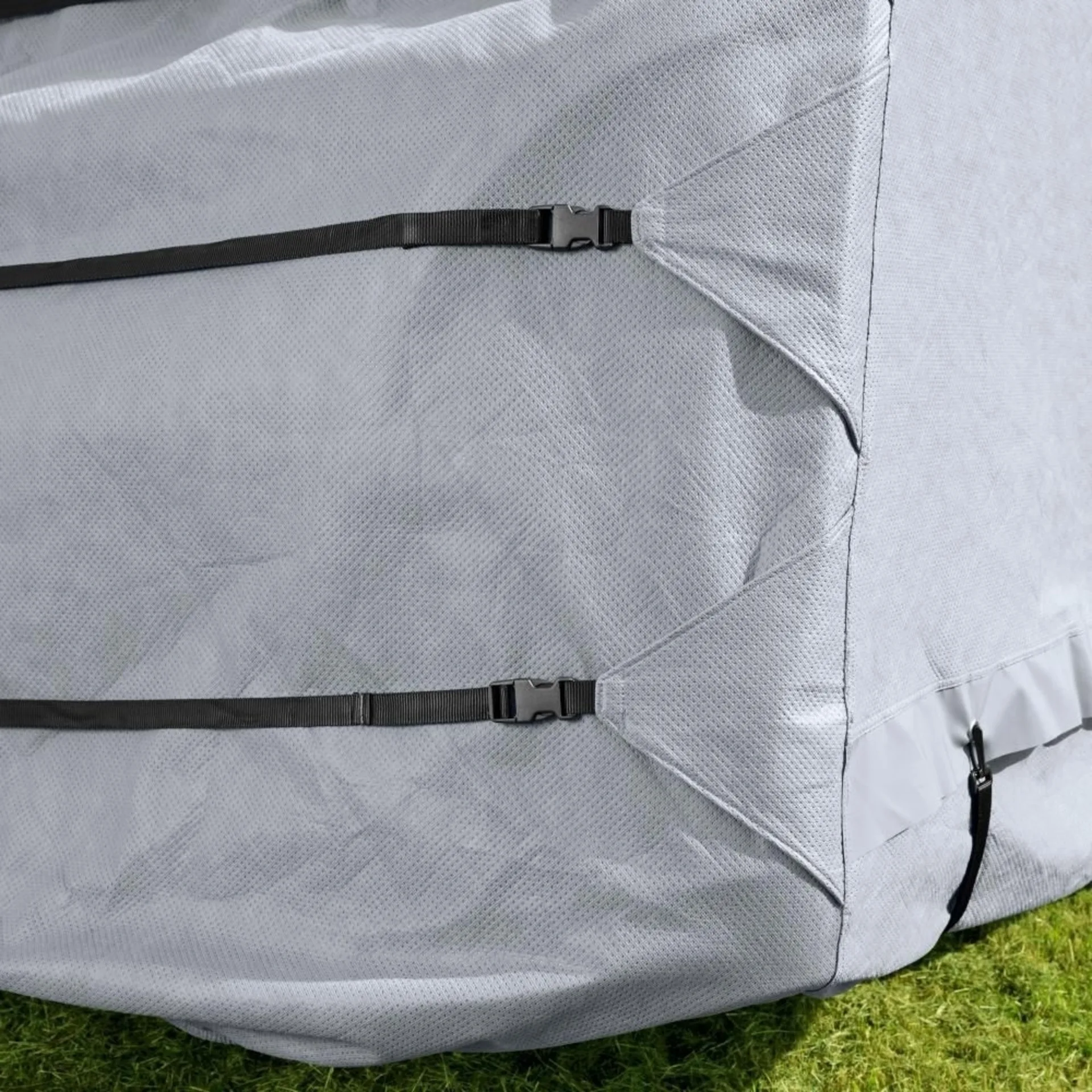 Housse de protection pour caravane Berger avec matériel de haubanage 4,3 x 2,5 x 2,2 m