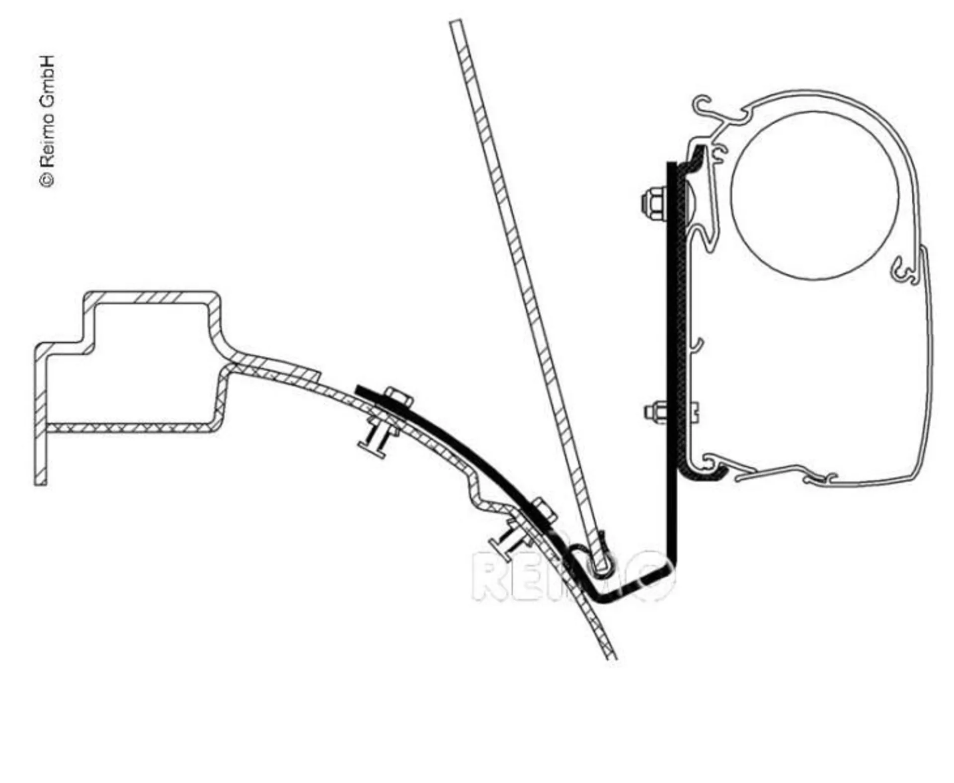 Adapter für Omnistor Markise - Ducato Lift Roof /