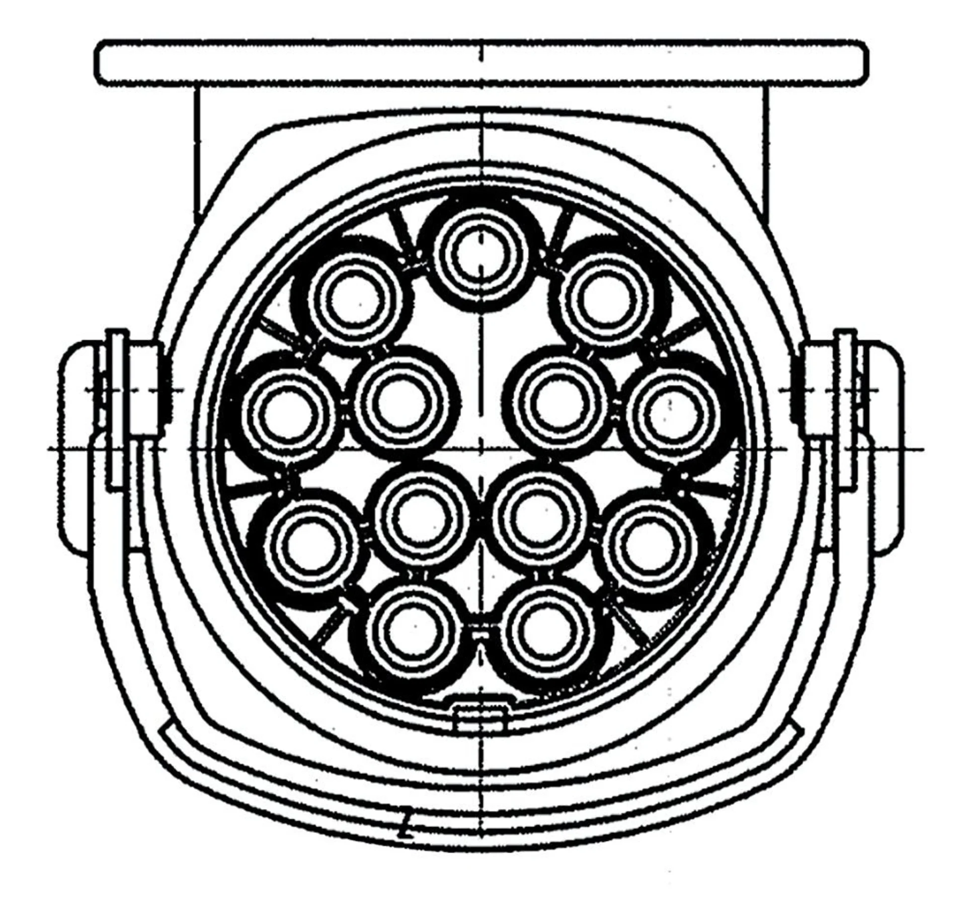 Câble spiralé 13 pôles 24 V ***similaire à ISO12098***