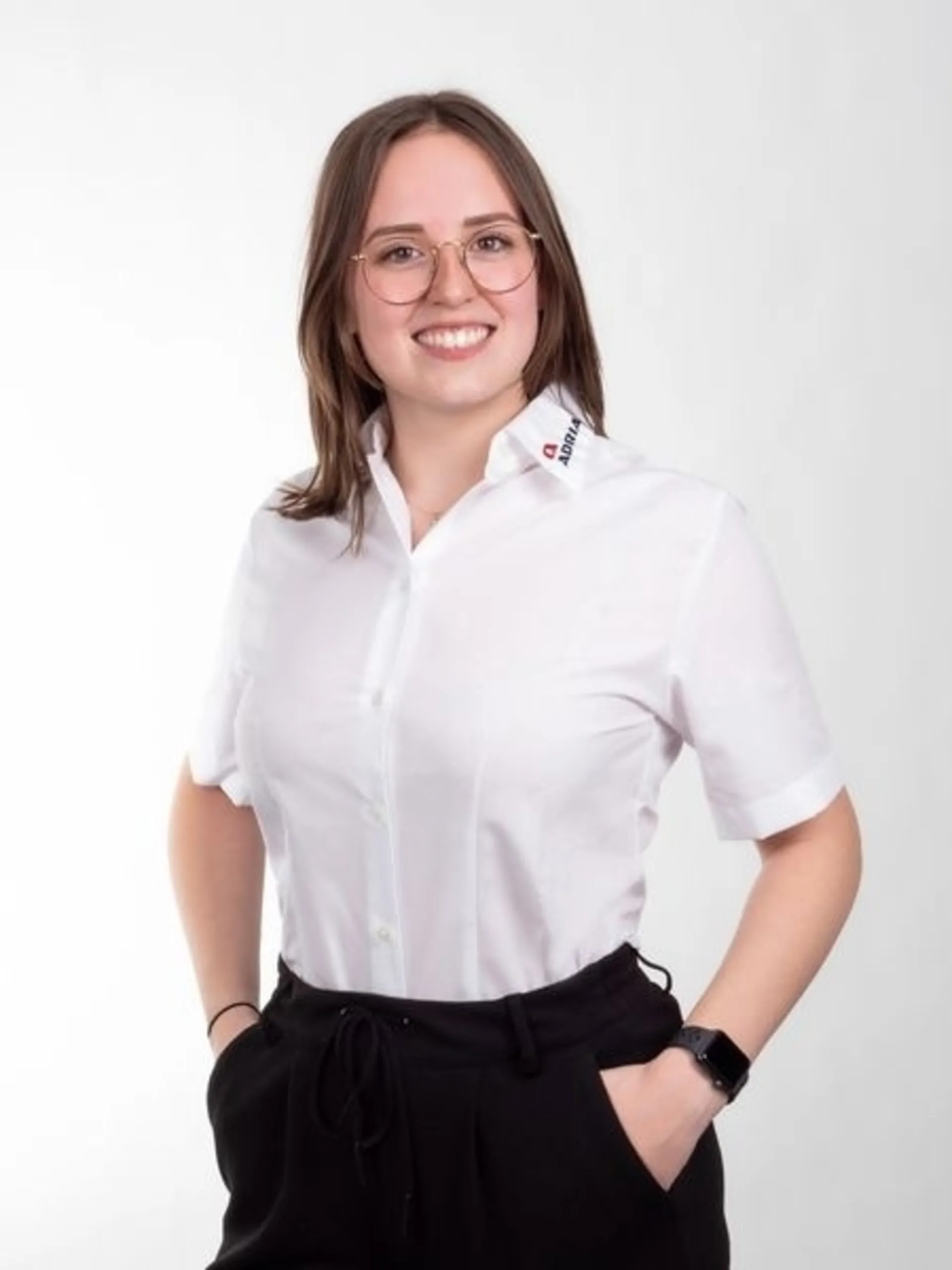 Chemisier femme Adria à manches courtes blanc, taille 38