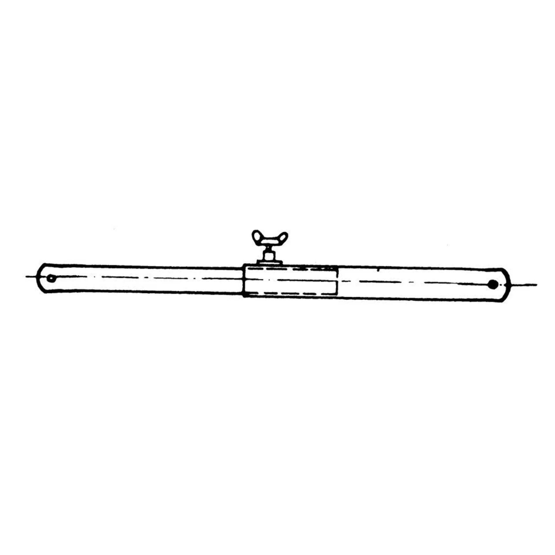 Spann und Firststab 22 mm Stahl, 90-150 cm