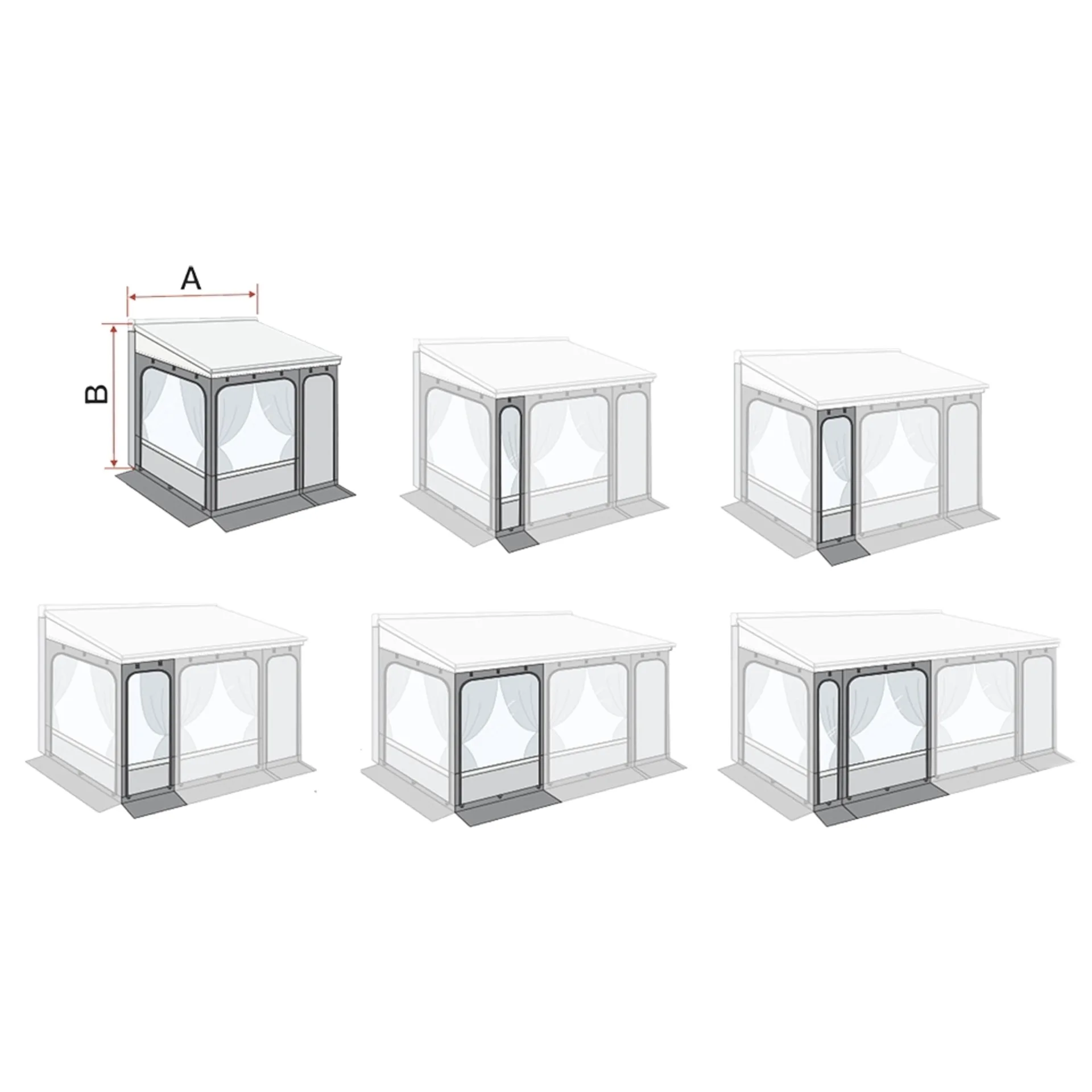 Fiamma Privacy Room / Caravanstore ZIP XL Frontpanel für Markisenvorzelte 75 cm