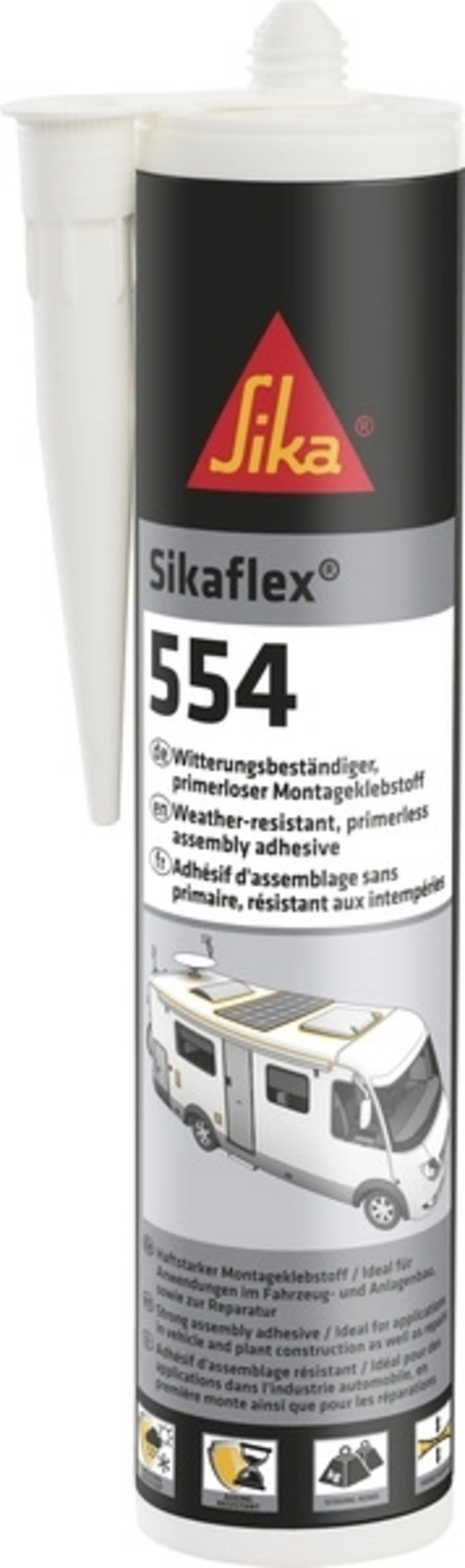 Sika Sikaflex 554 Montageklebstoff Kartusche Schwarz 300 ml