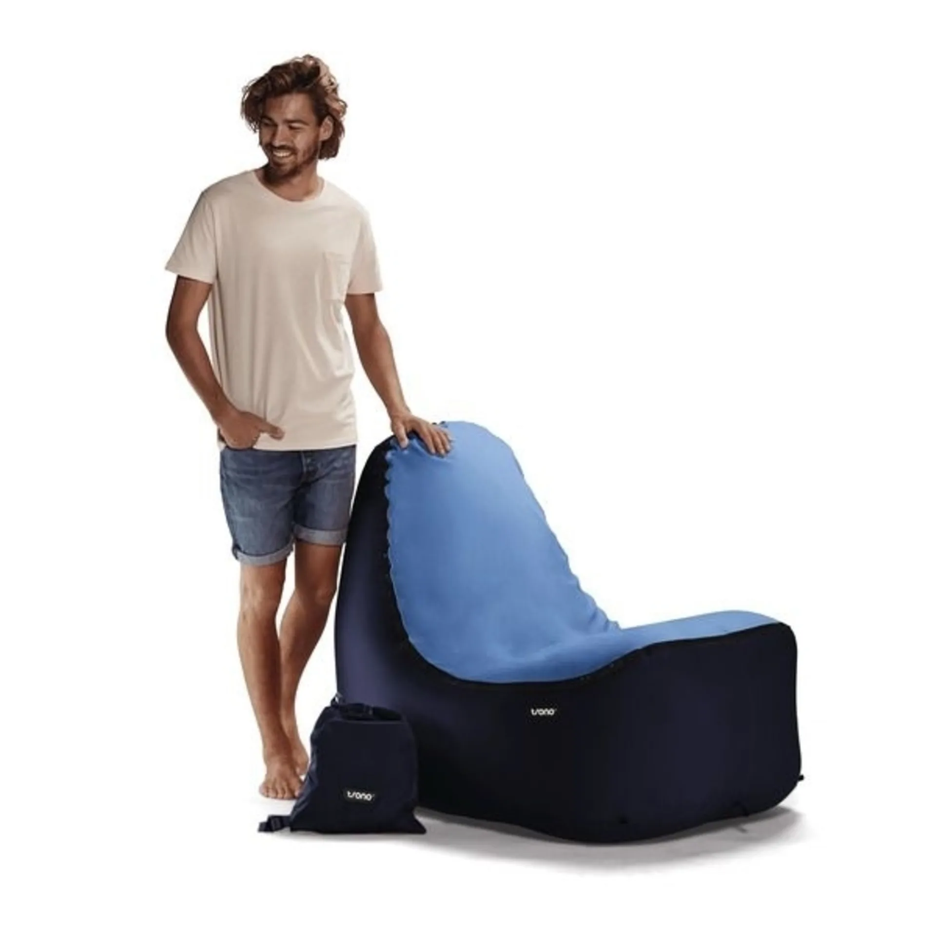 Luftsessel für den Outdoor-Bereich in Blau