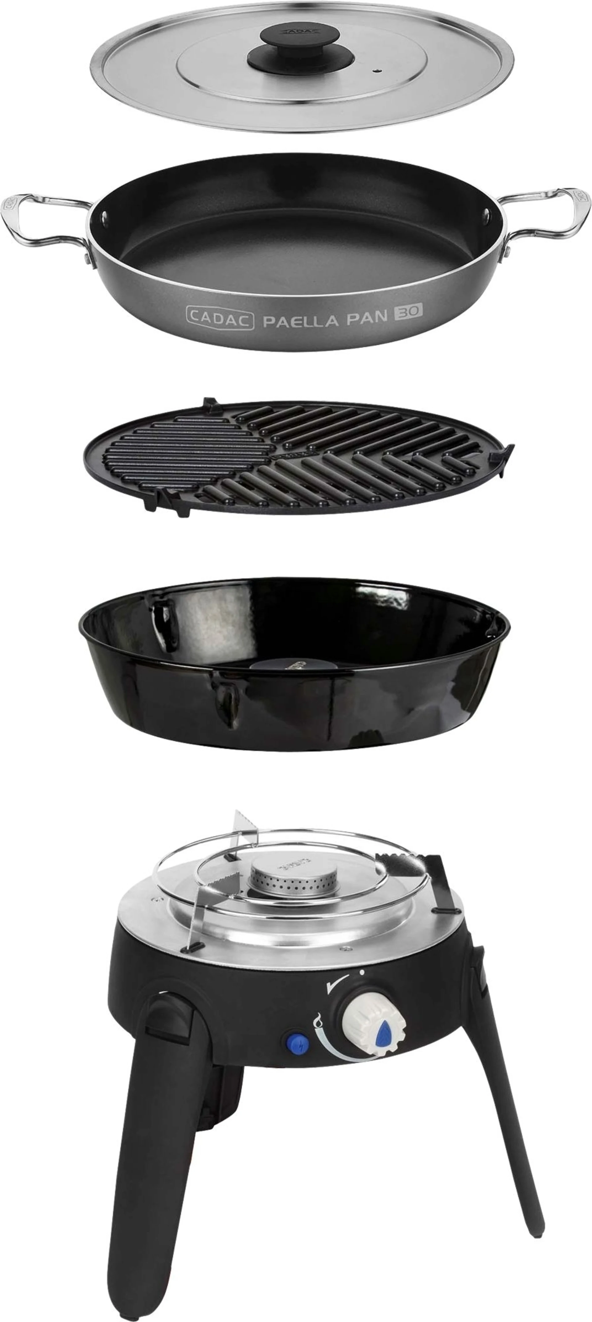 Cadac Safari Chef 30 LP Gourmet Gasgrill 50 mbar inkl. Paella Pfanne