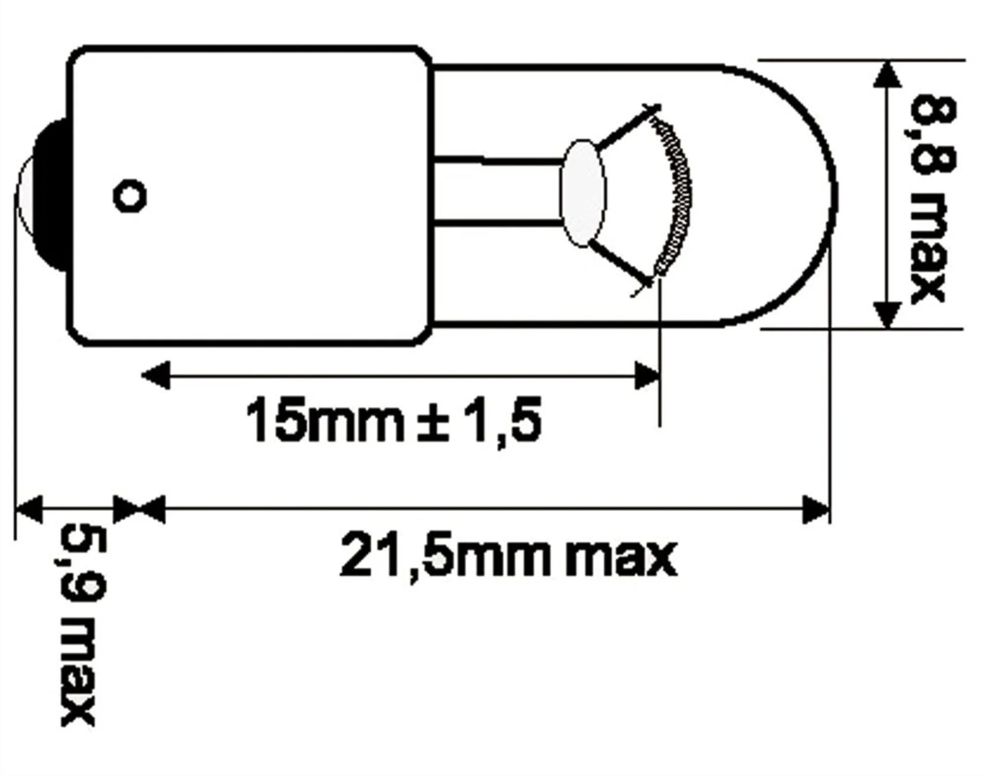 Philips Glühlampe 12V 4W BA9s 12V 4W